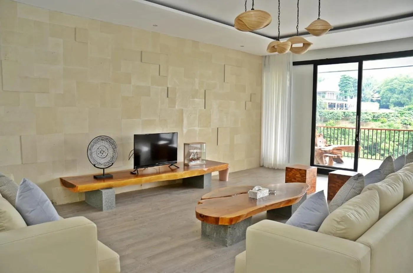 Living room in Kamala plantation view villa 10 bedrooms with a private heated Infinity pool and a billiard table