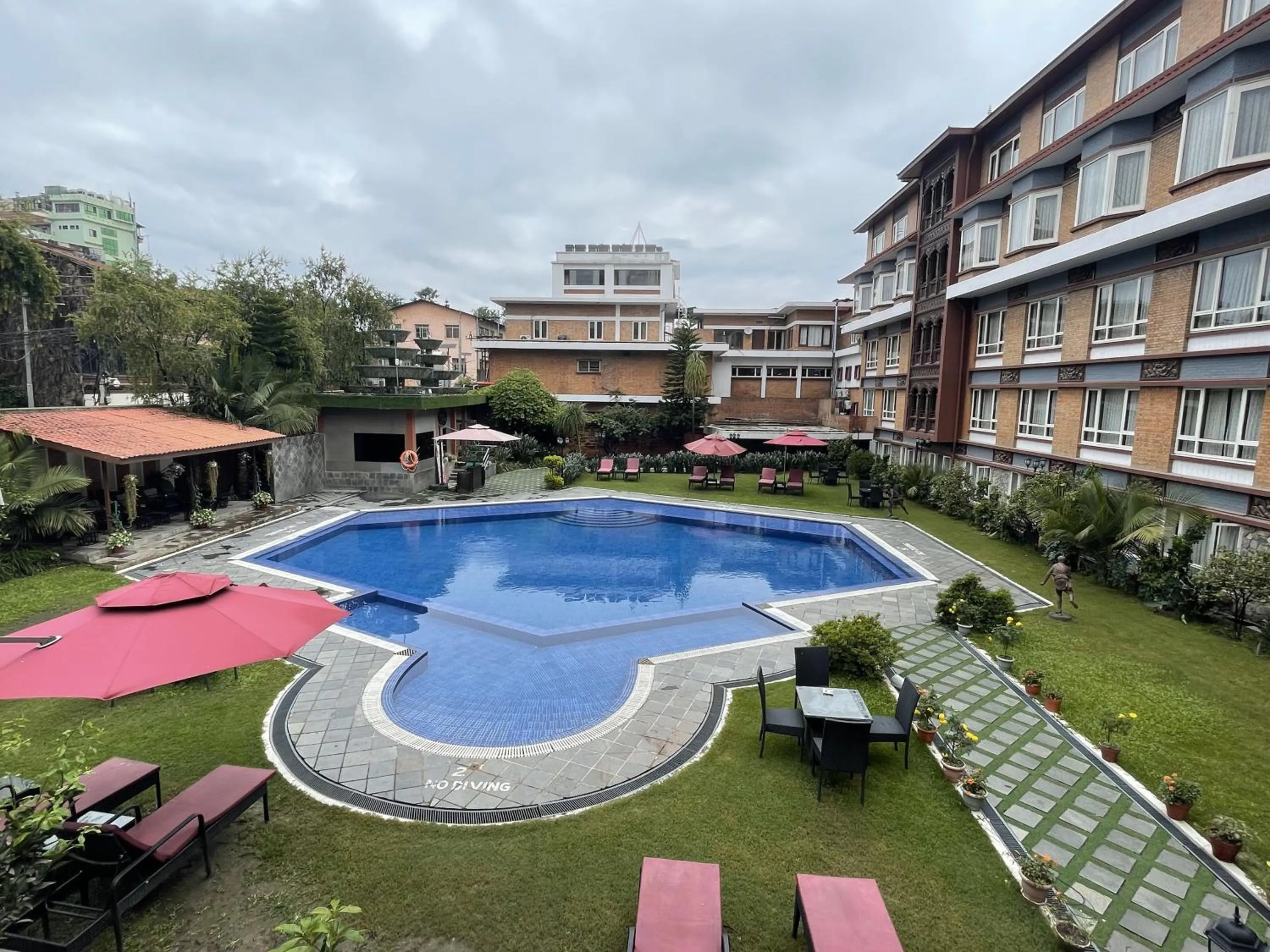 Swimming pool in The Malla Hotel - Thamel, 2 km to Swayambhunath Temple