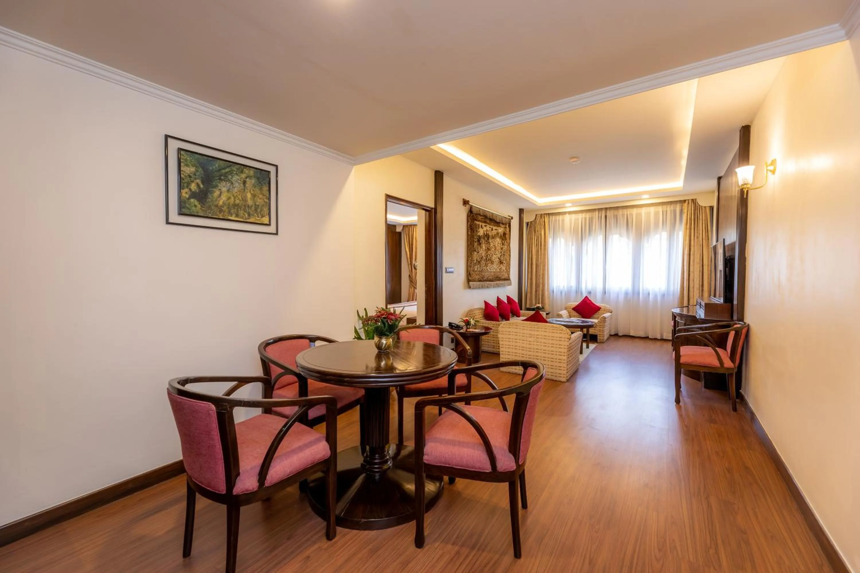 Living room in The Malla Hotel - Thamel, 2 km to Swayambhunath Temple