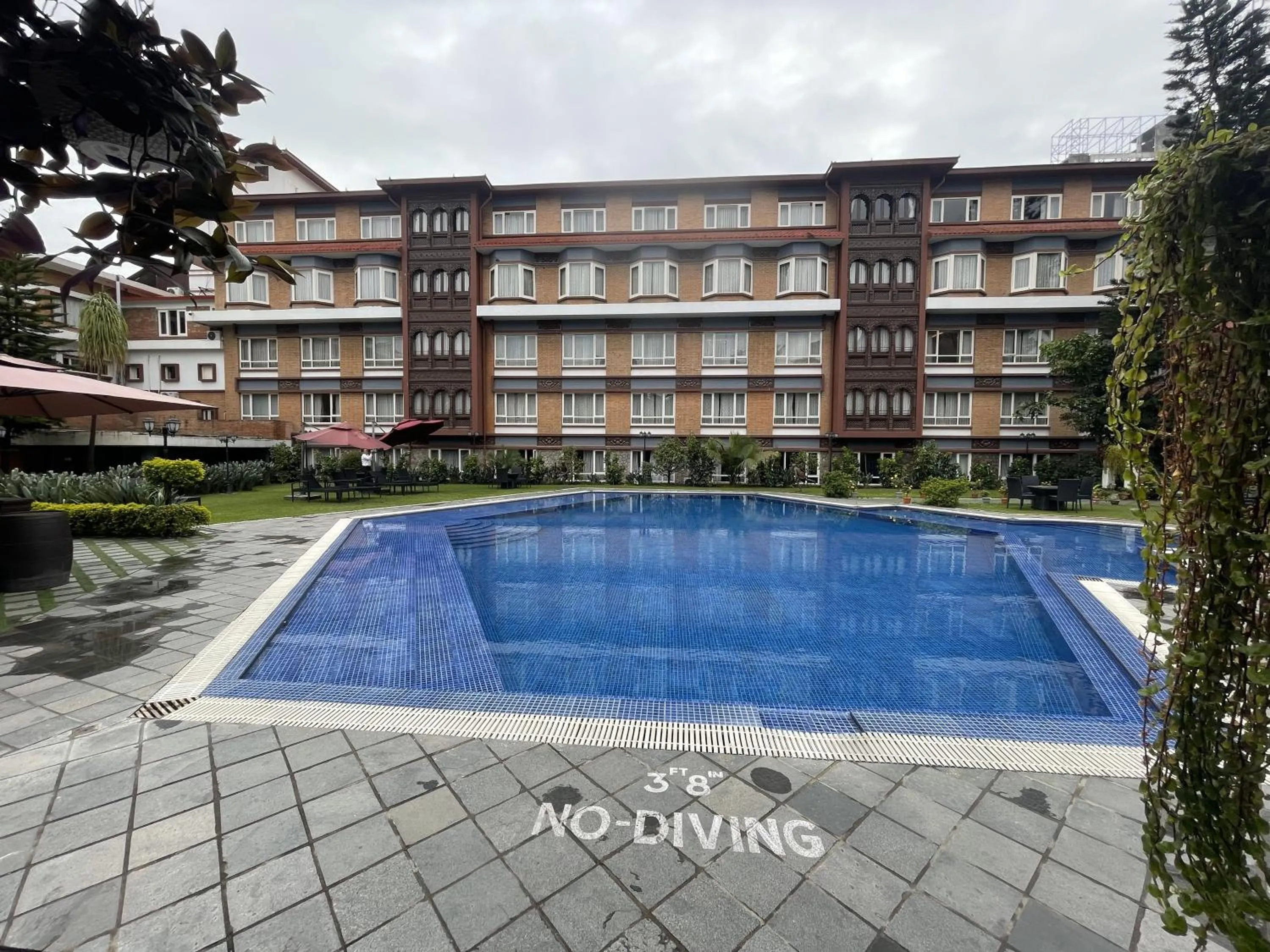 Swimming pool in The Malla Hotel - Thamel, 2 km to Swayambhunath Temple