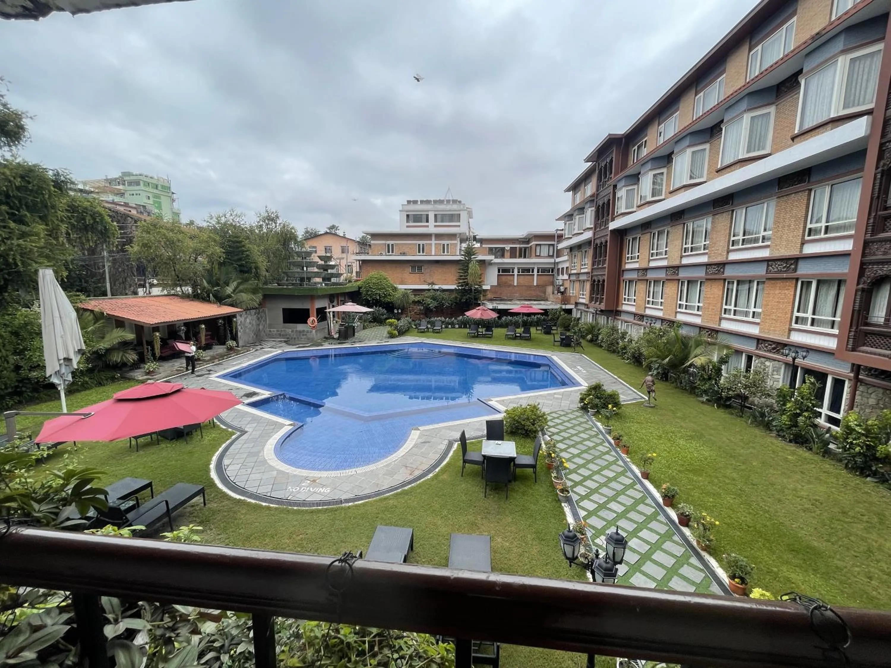 Swimming pool in The Malla Hotel - Thamel, 2 km to Swayambhunath Temple