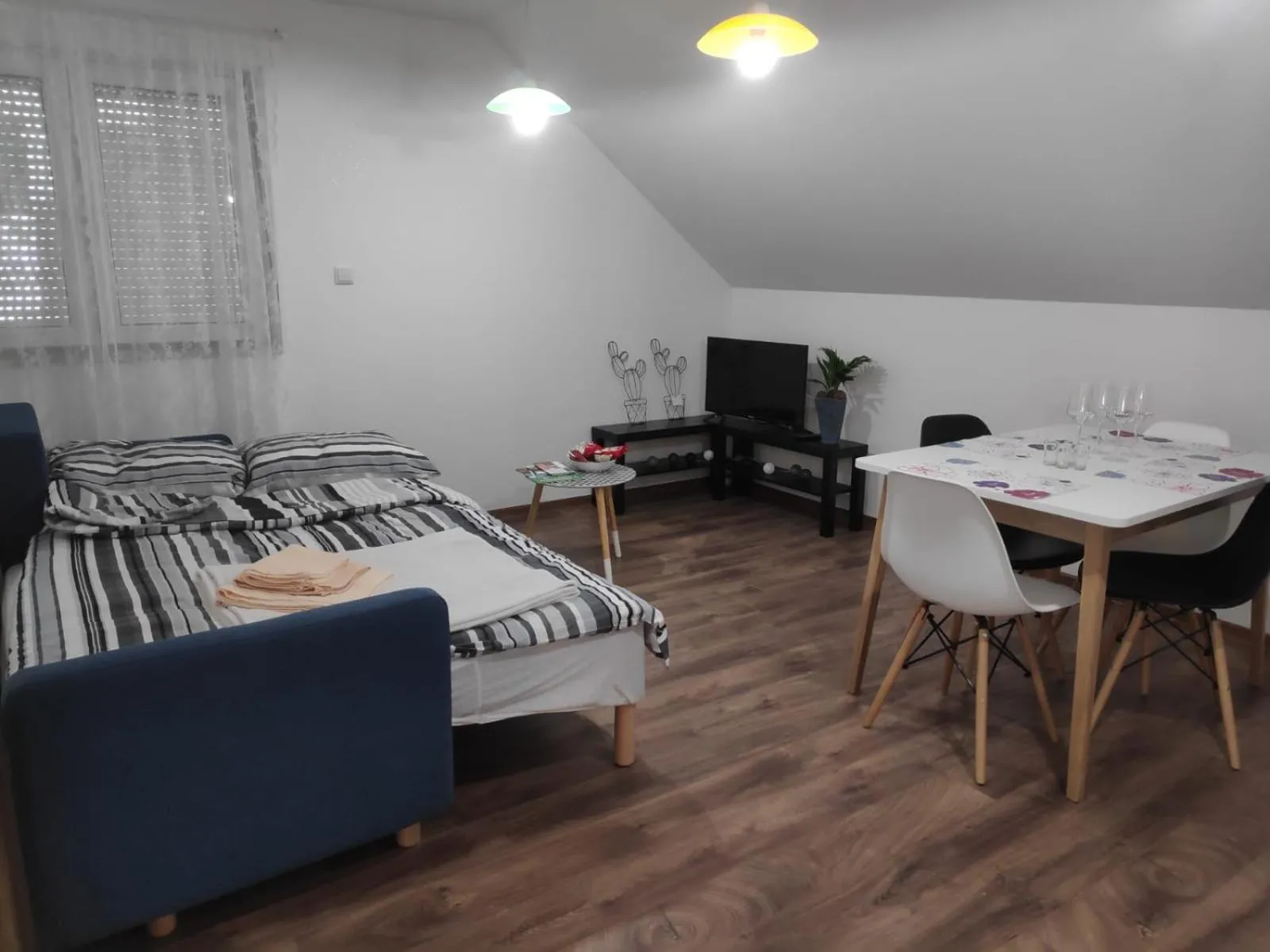 Bed in Tesla Coil Apartments