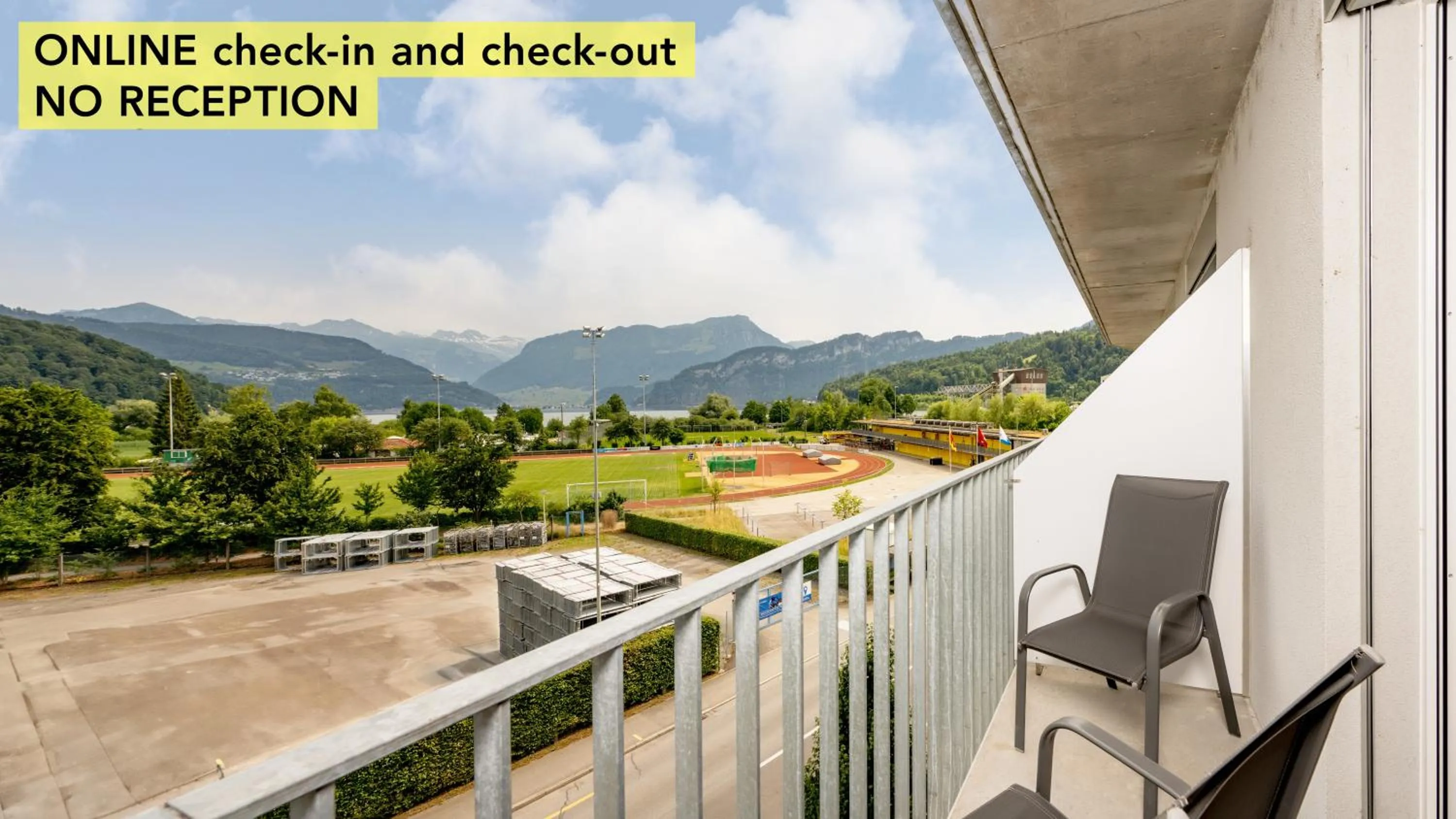 View (from property/room) in Anstatthotel Horw - app self-check-in