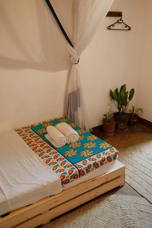 Bed in Salty's Kitesurf Village