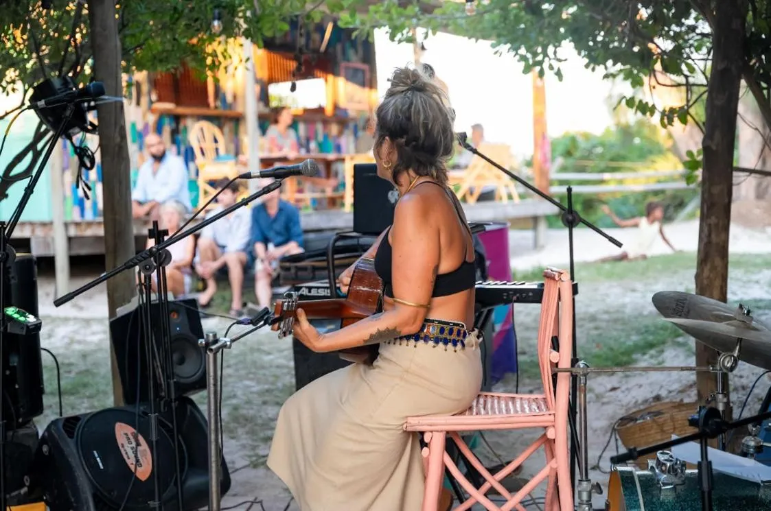 People in Salty's Kitesurf Village