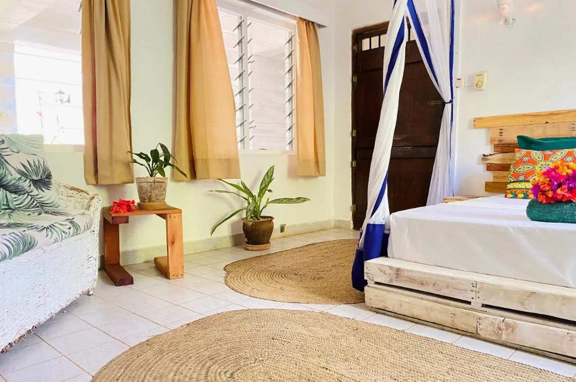 Bed in Salty's Kitesurf Village