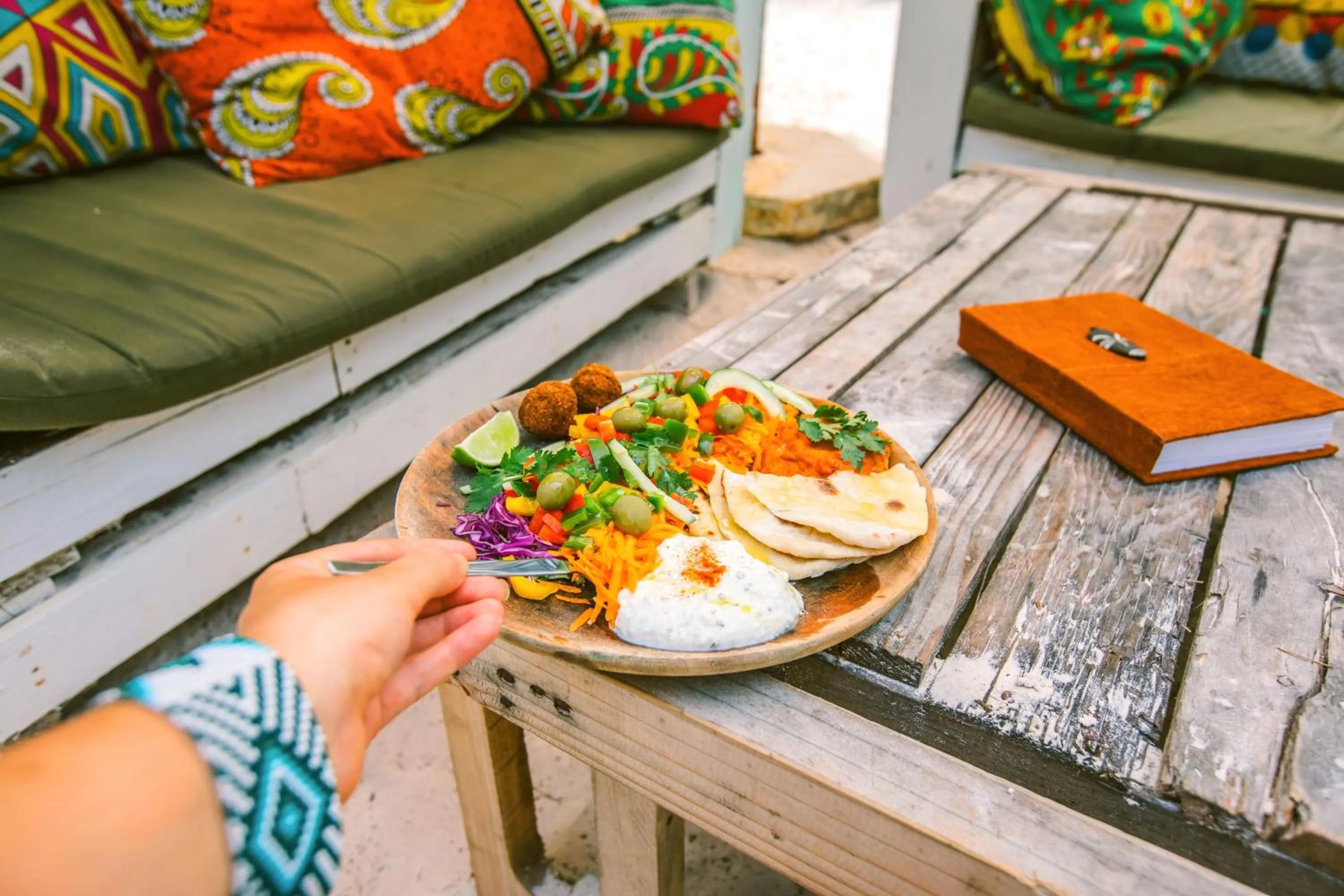 Food in Salty's Kitesurf Village