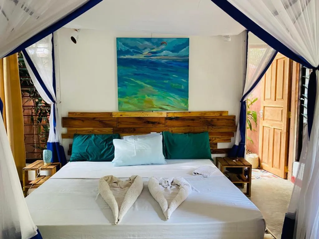 Bed in Salty's Kitesurf Village