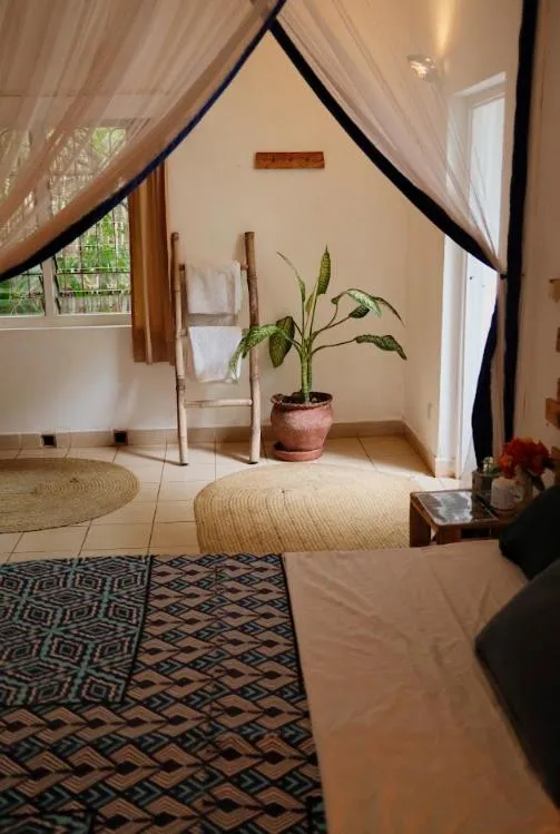 Bed in Salty's Kitesurf Village