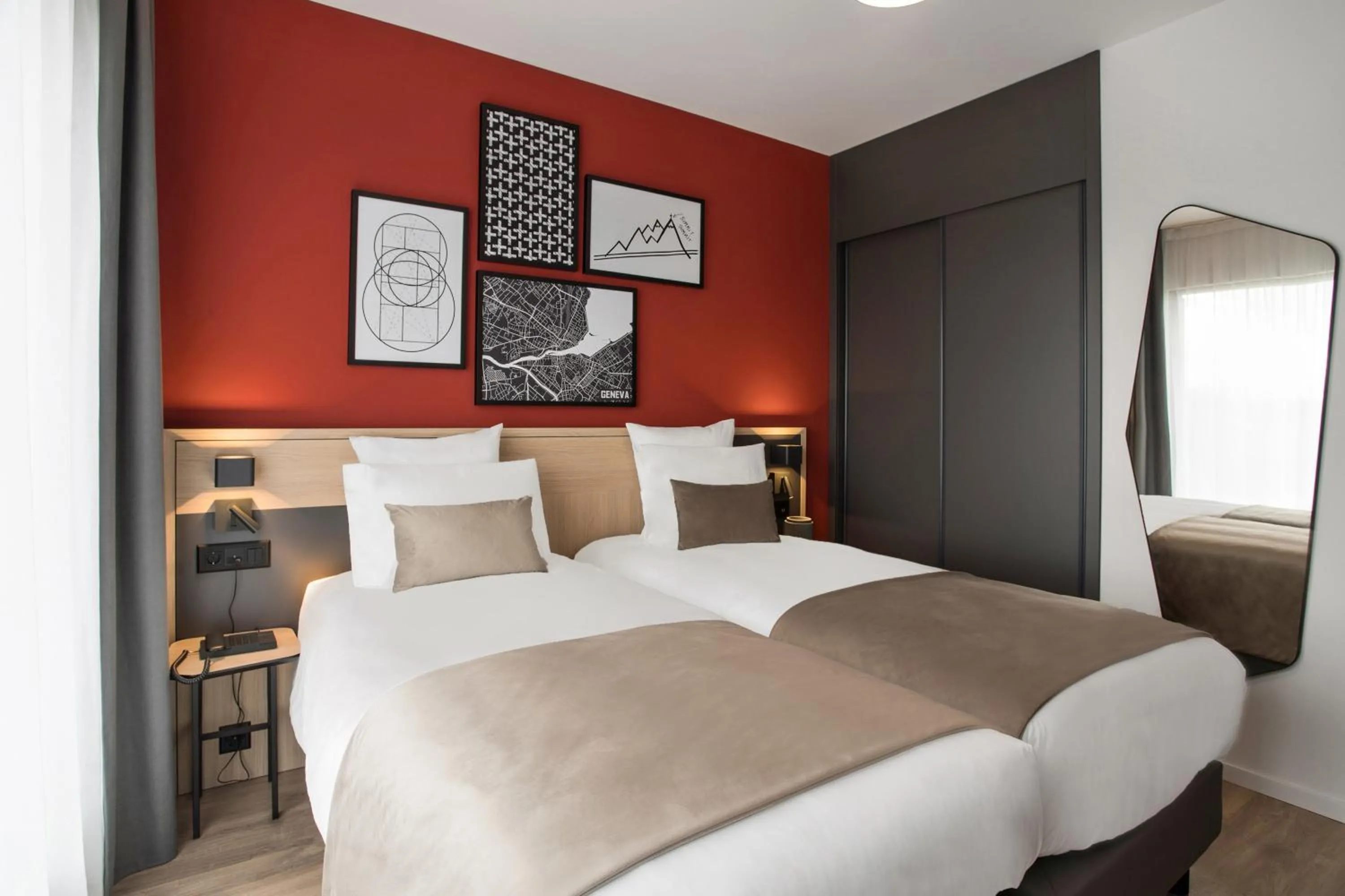 Bed in Appart'City Collection Genève Aéroport - Vernier