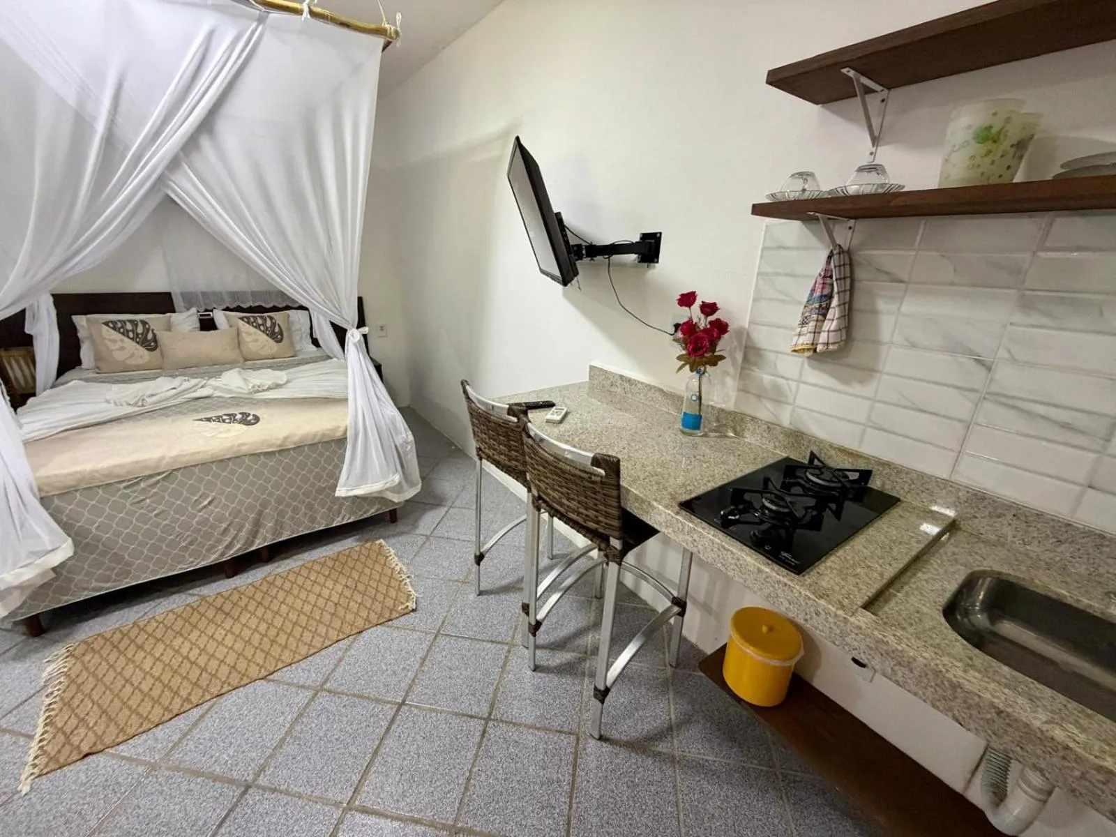 Bed in Pousada Bella Vida