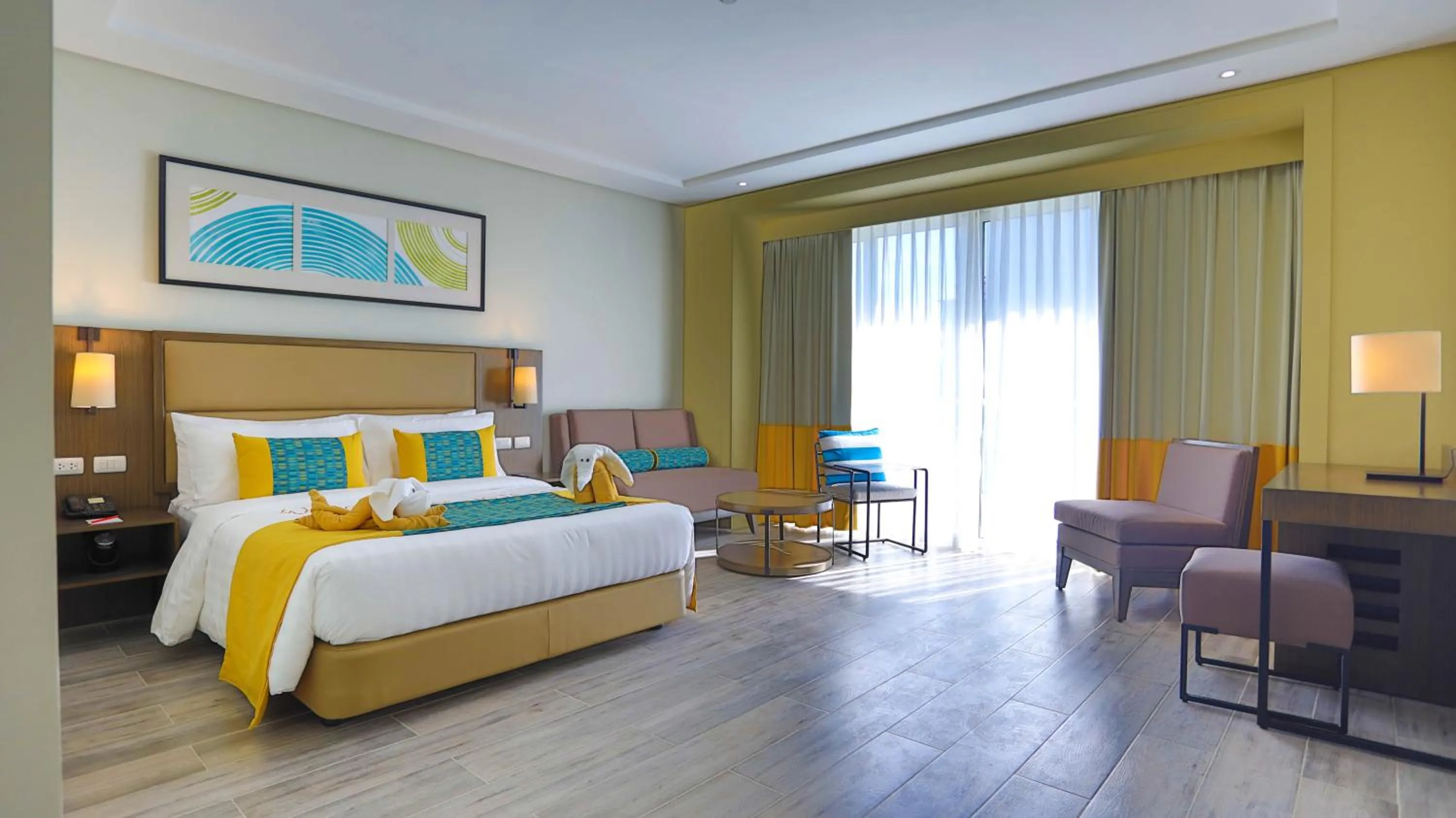 Photo of the whole room, Bed in Belmont Hotel Boracay near Newcoast Beach