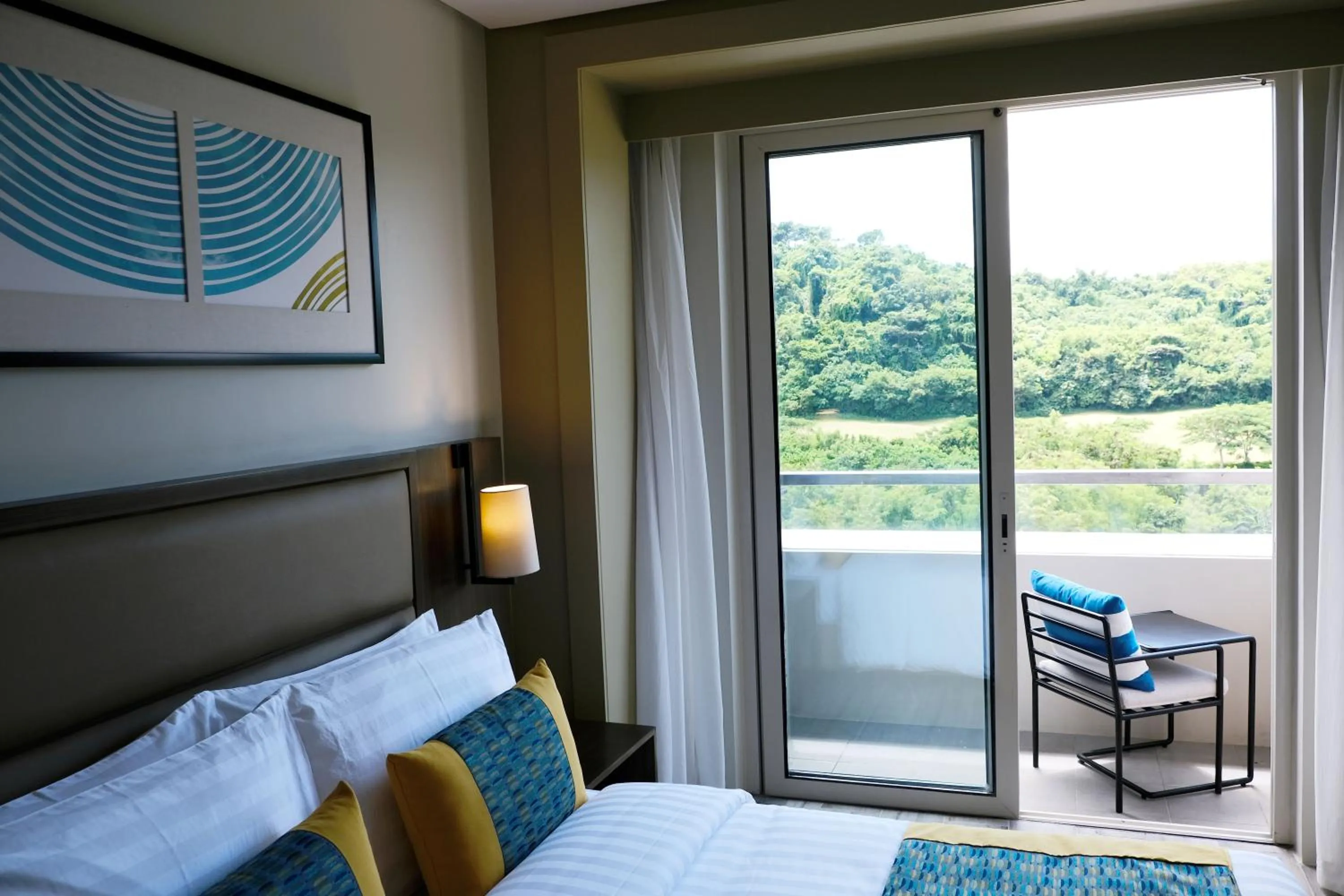 Balcony/Terrace, Bed in Belmont Hotel Boracay near Newcoast Beach