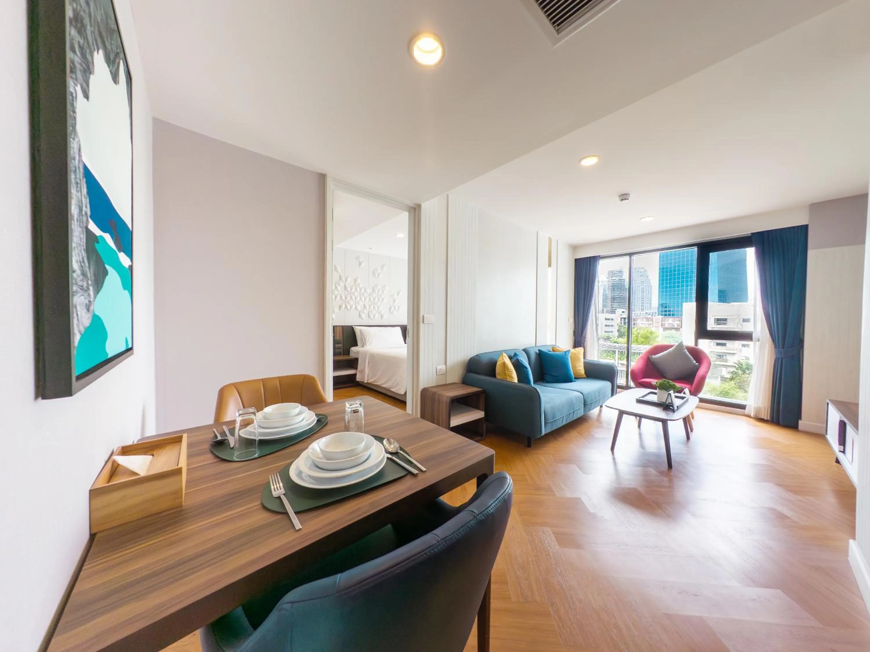 Living room in Amanta Hotel & Residence Sathorn