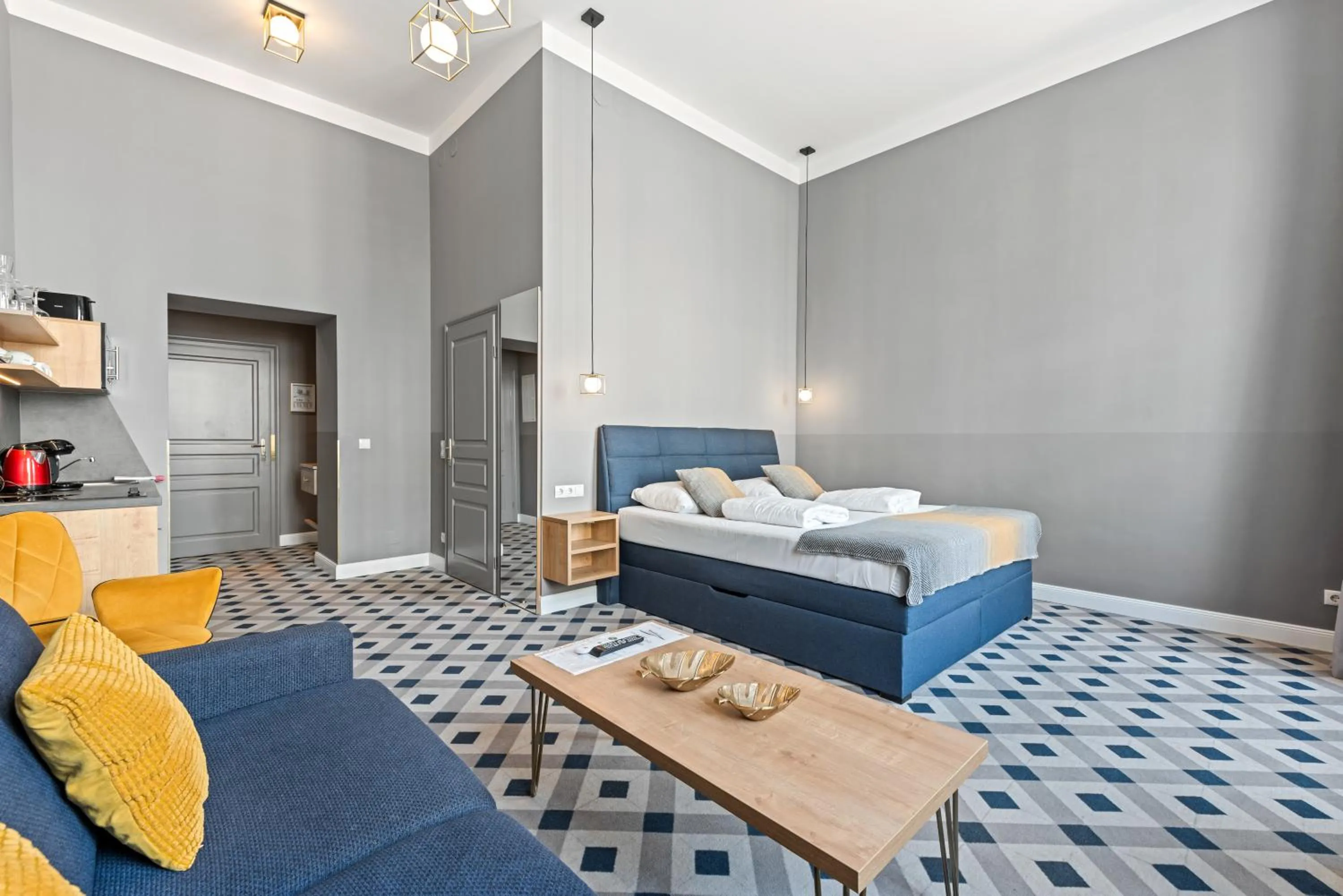 Living room, Bed in KH Opera Apartments