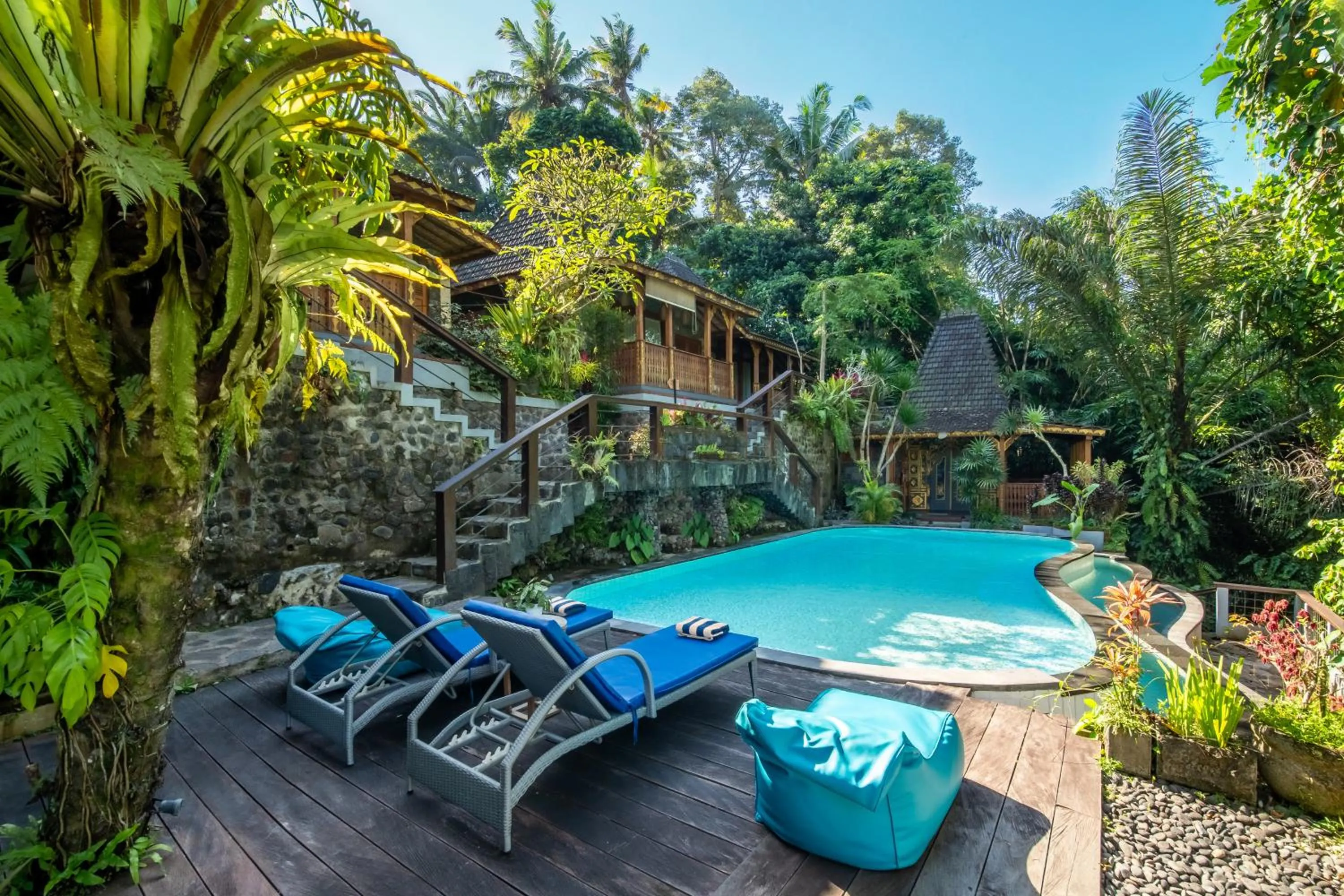 Pool view in Parvati Retreat Villas