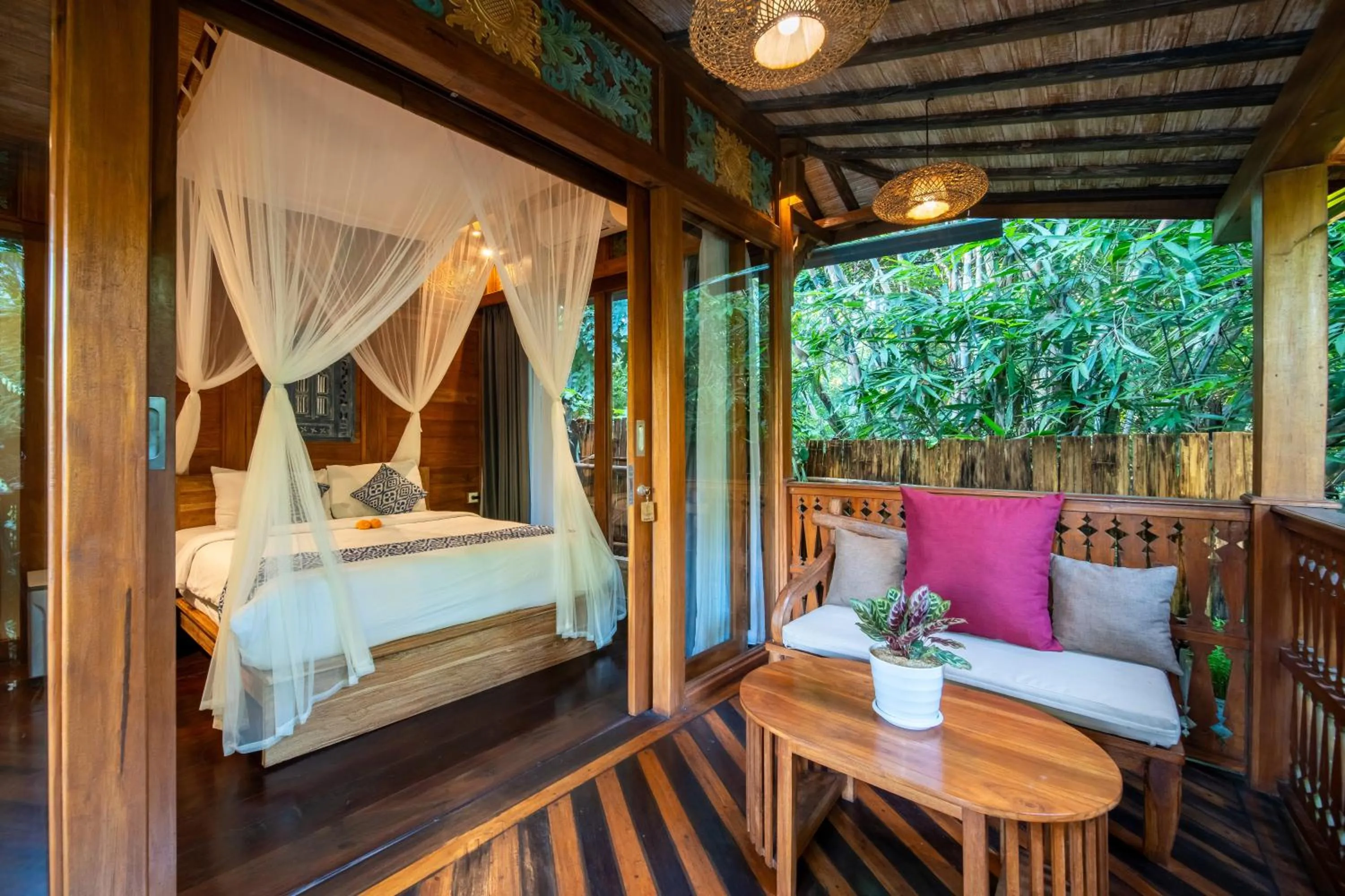 Bed in Parvati Retreat Villas