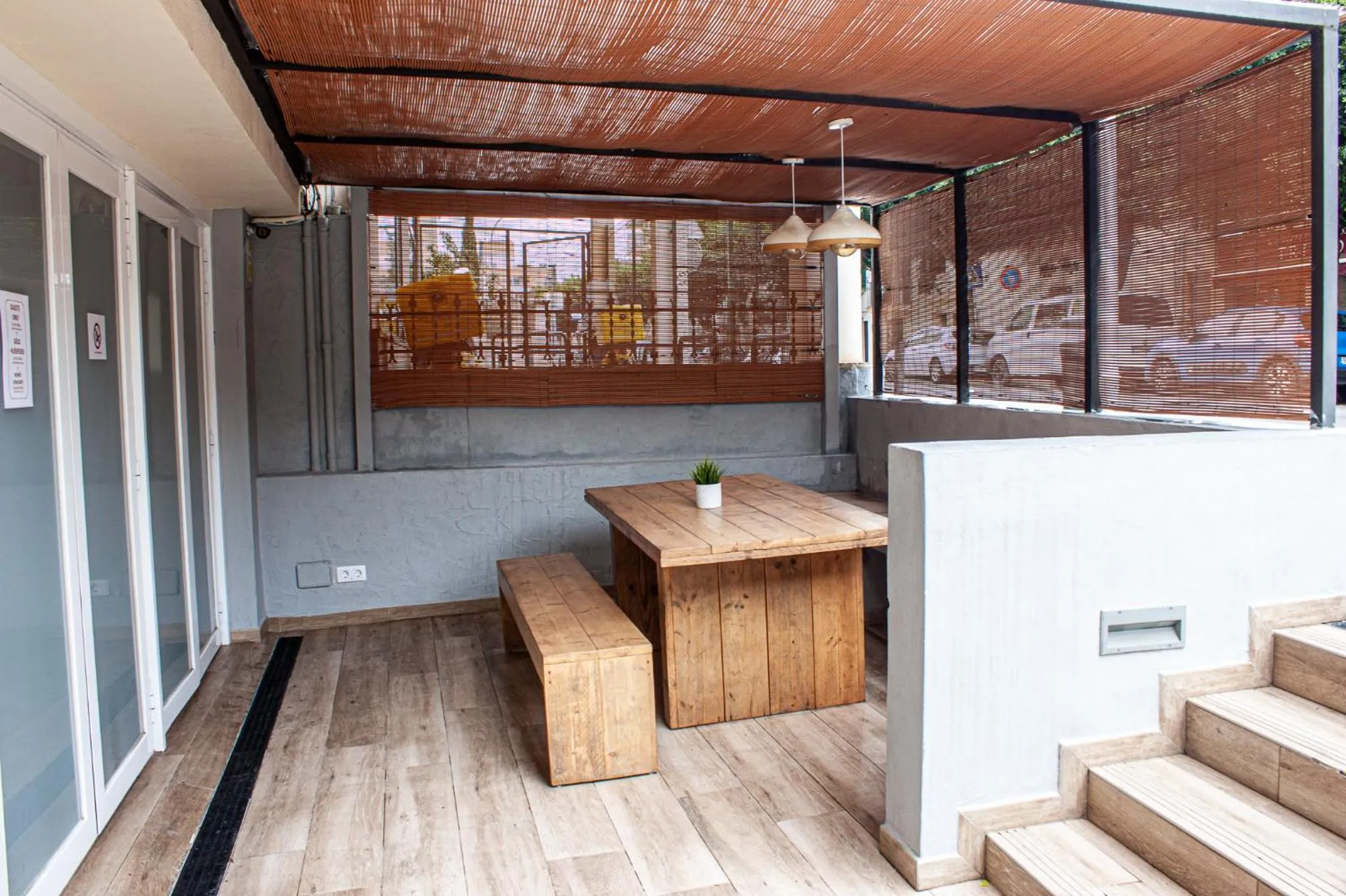 Balcony/Terrace in Y Hostel - Albergue Juvenil