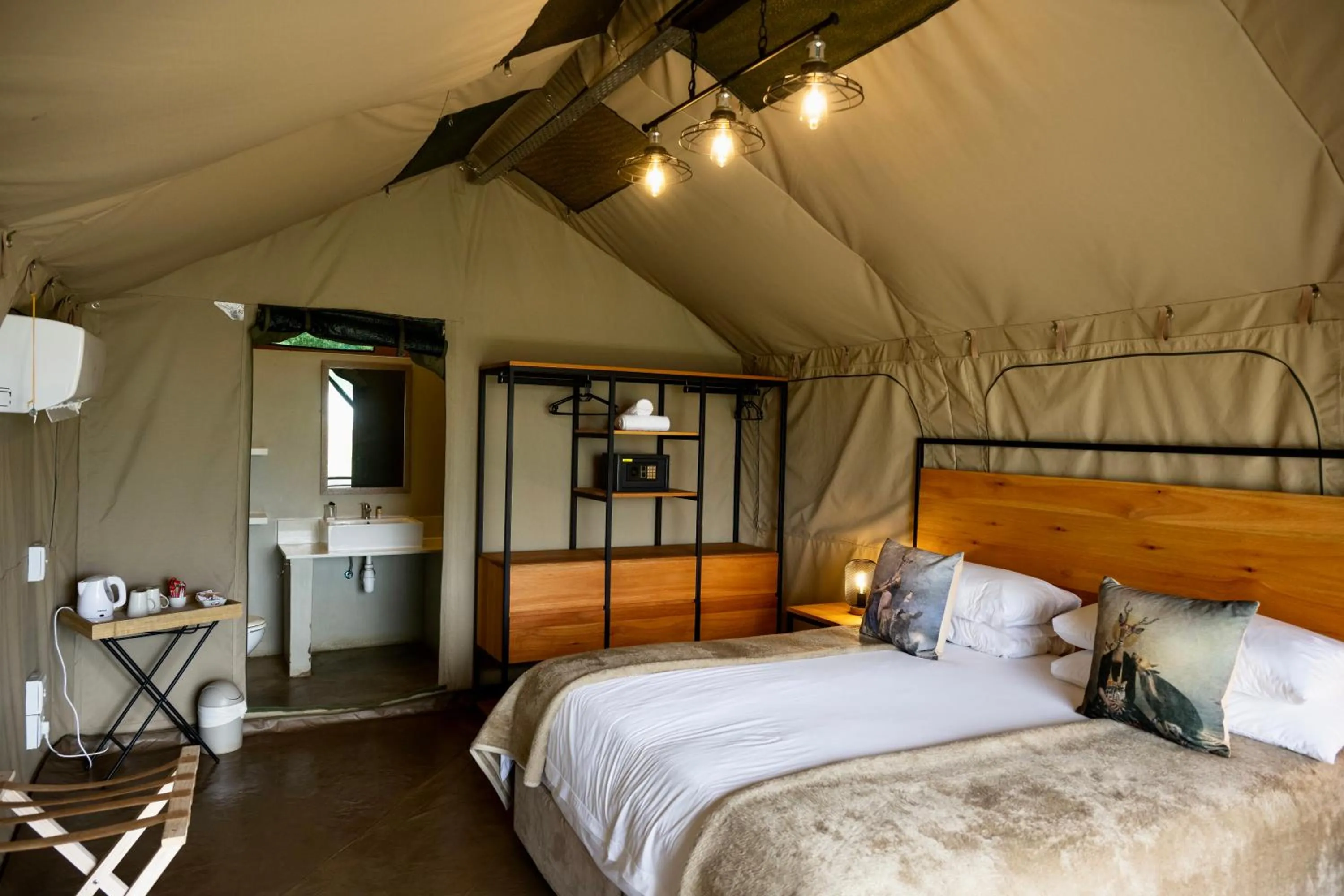 Bed in Little Mongena Tented Camp
