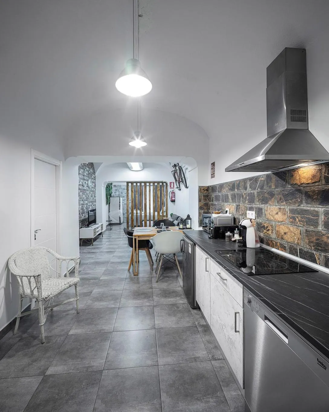 Kitchen or kitchenette in Apartamentos Gladiador