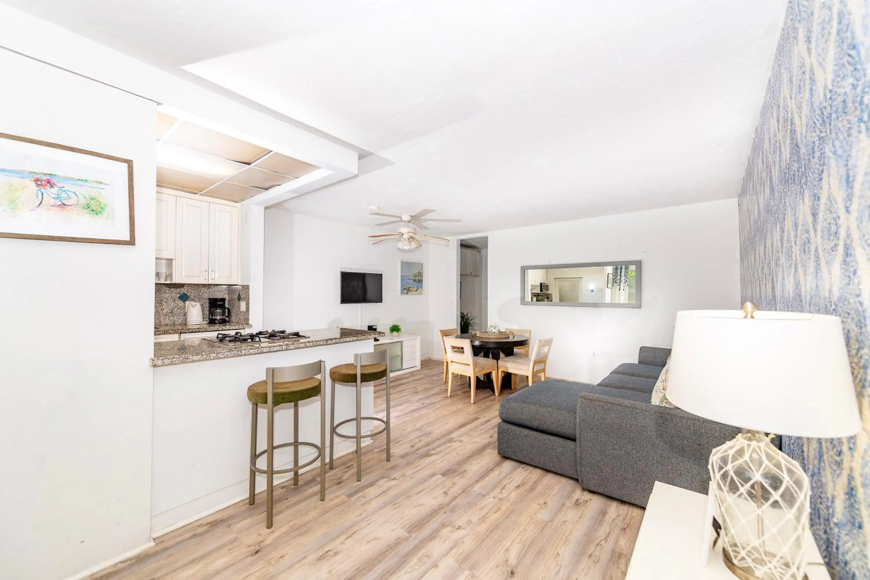 Living room in Sofi Beach Apartments