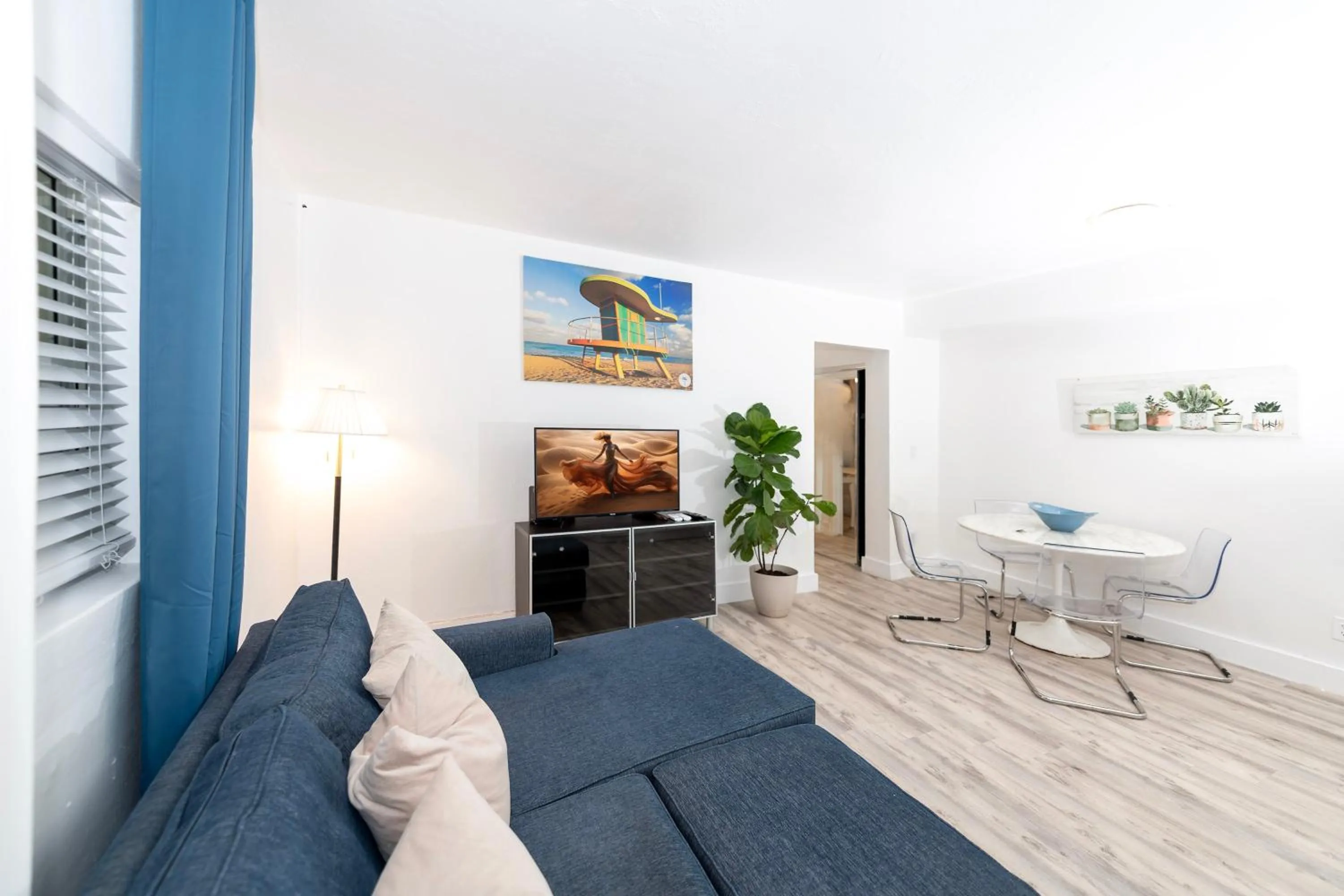 Living room in Sofi Beach Apartments