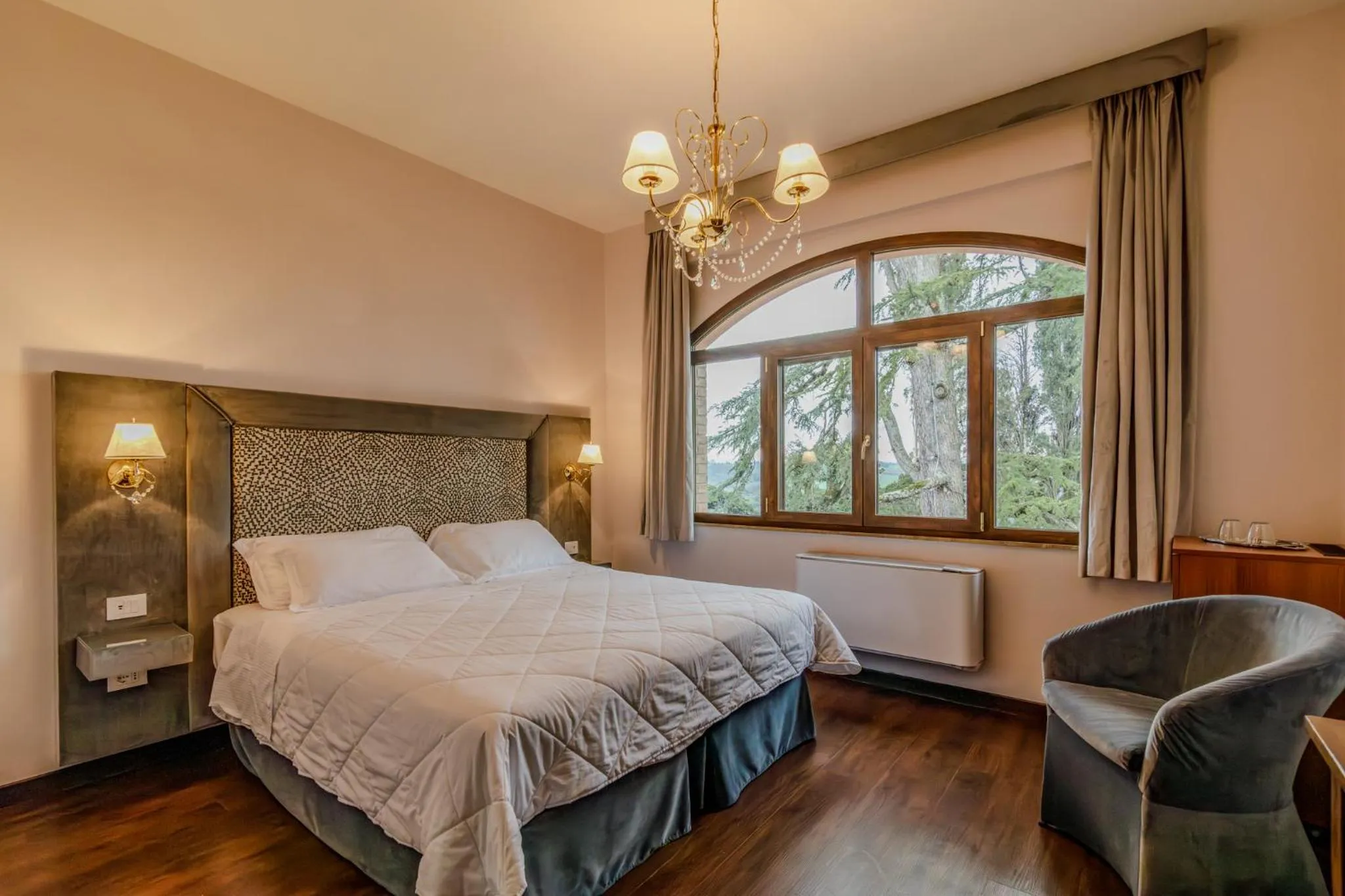 Bed in Villa Lecchi Hotel Wellness