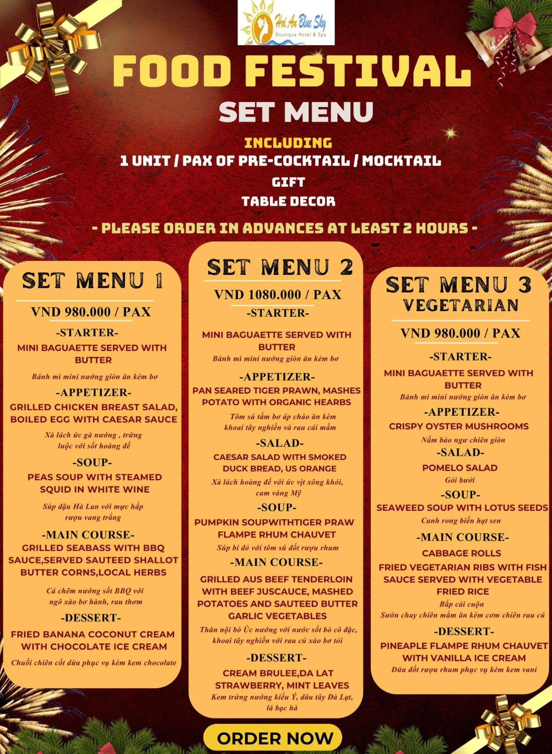 Restaurant/places to eat in Hoi An Blue Sky Boutique Hotel & Spa