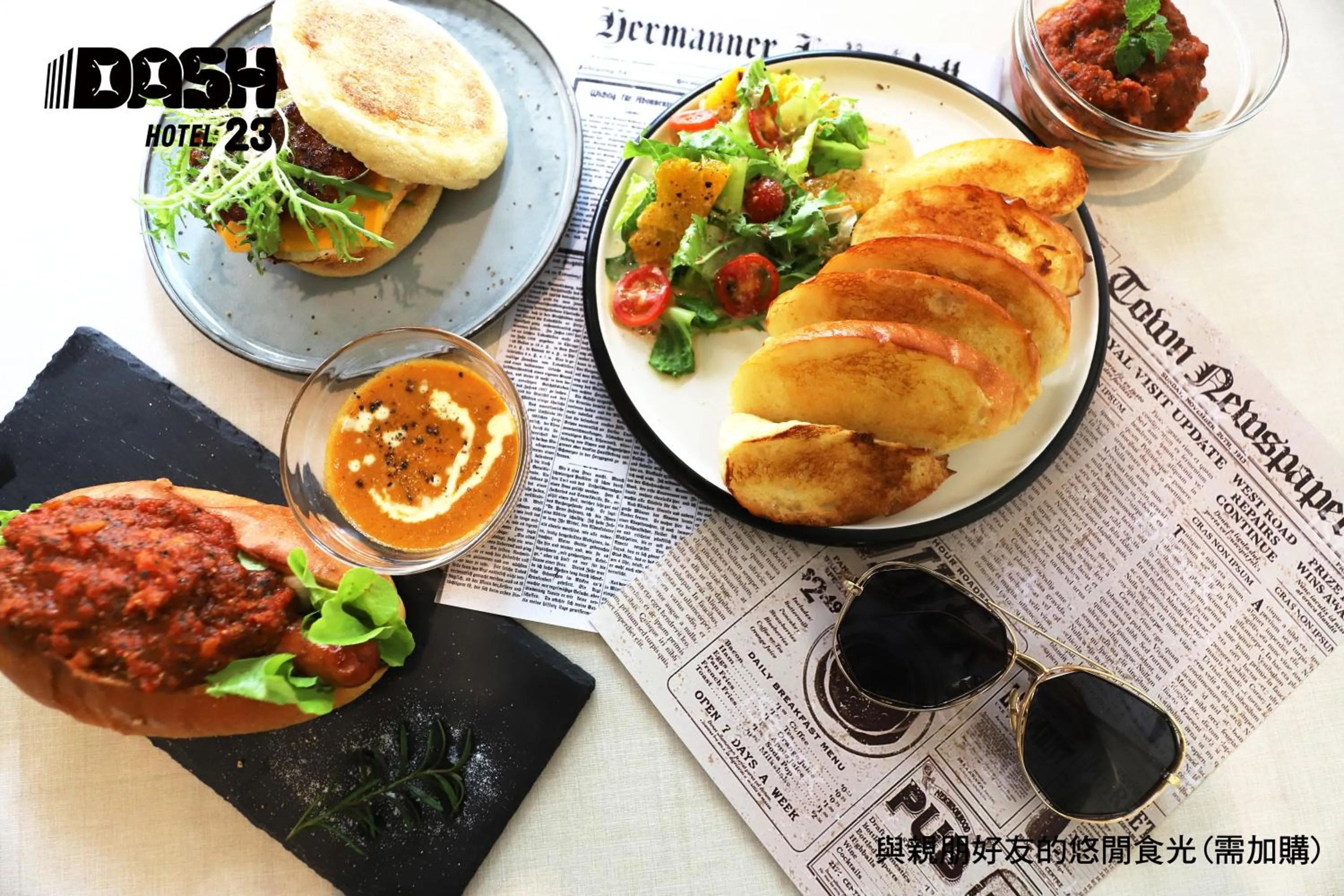 Food and drinks in Dash 23 Hotel