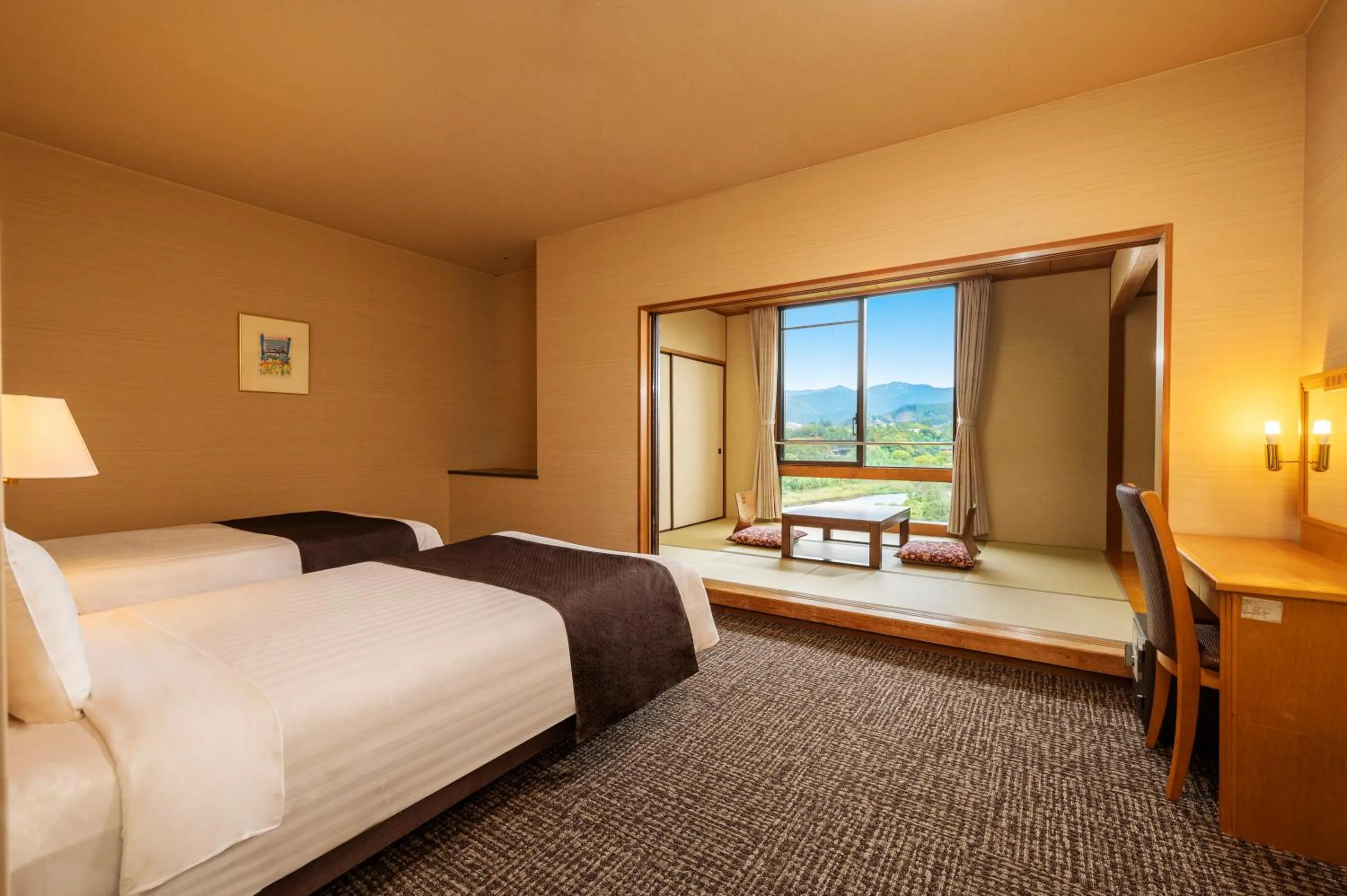 Photo of the whole room, Bed in KAMENOI HOTEL Ome