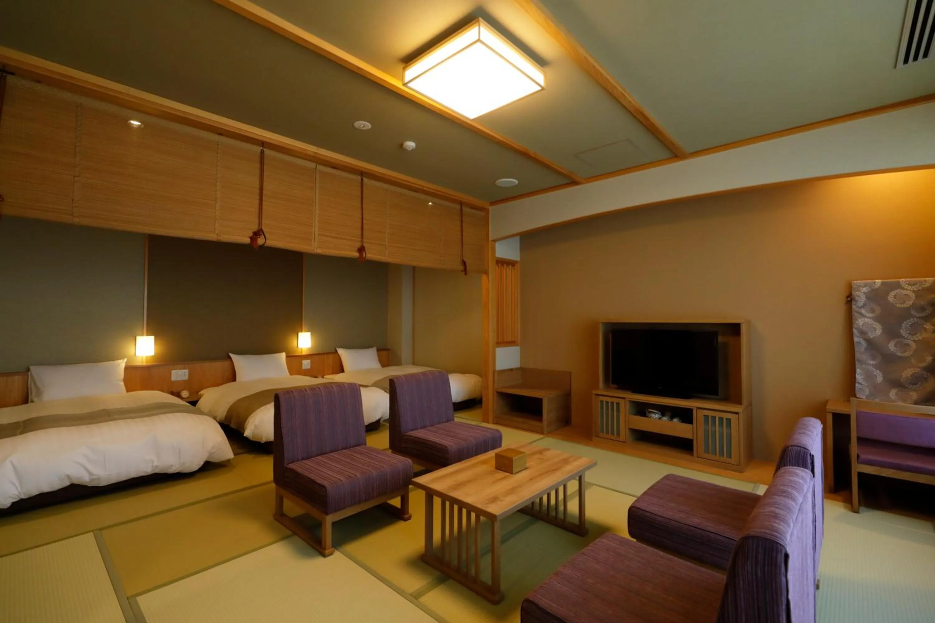 Living room, Bed in Yukemuri no Yado Inazumi Onsen