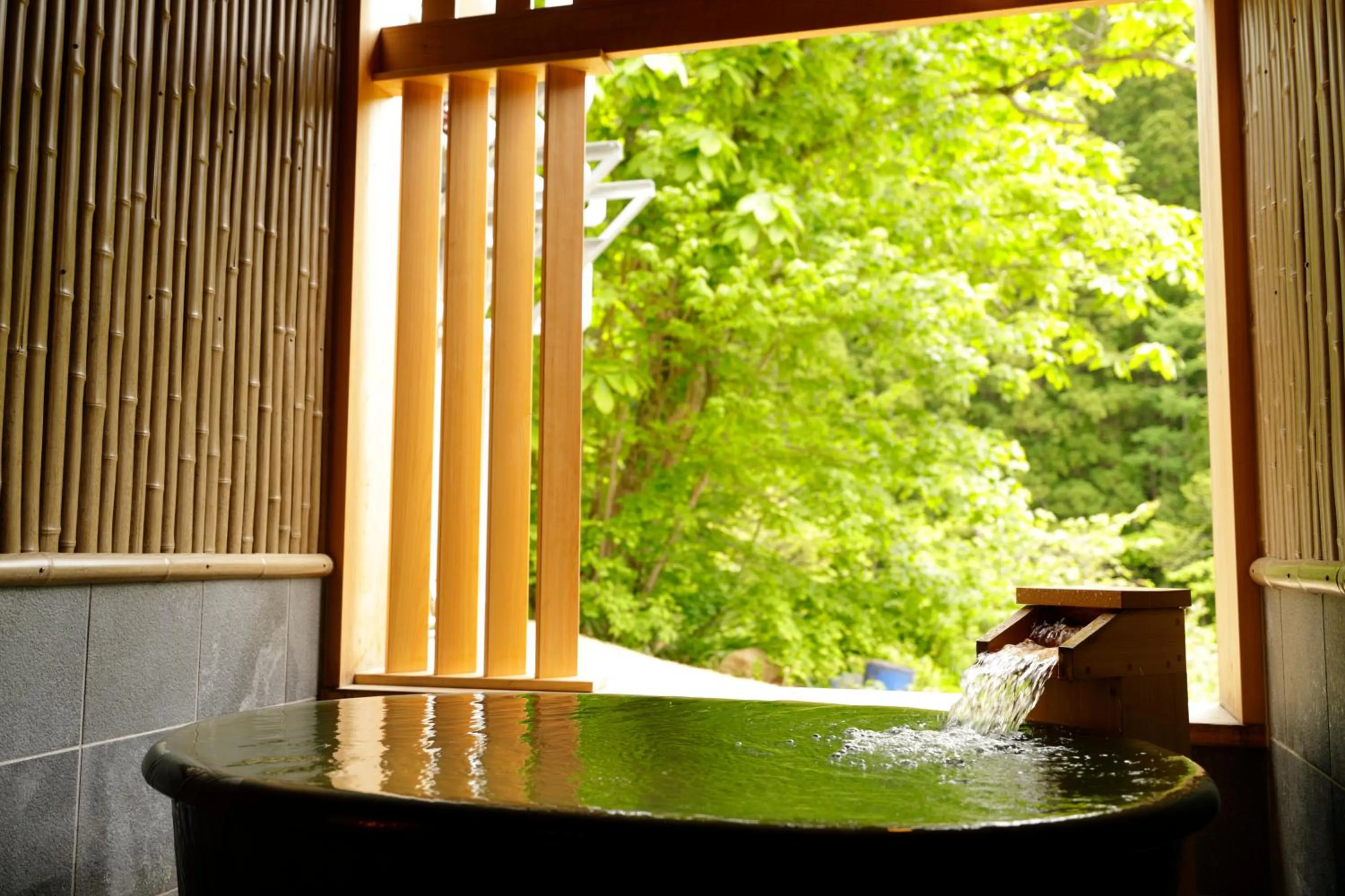 Hot Spring Bath in Yukemuri no Yado Inazumi Onsen