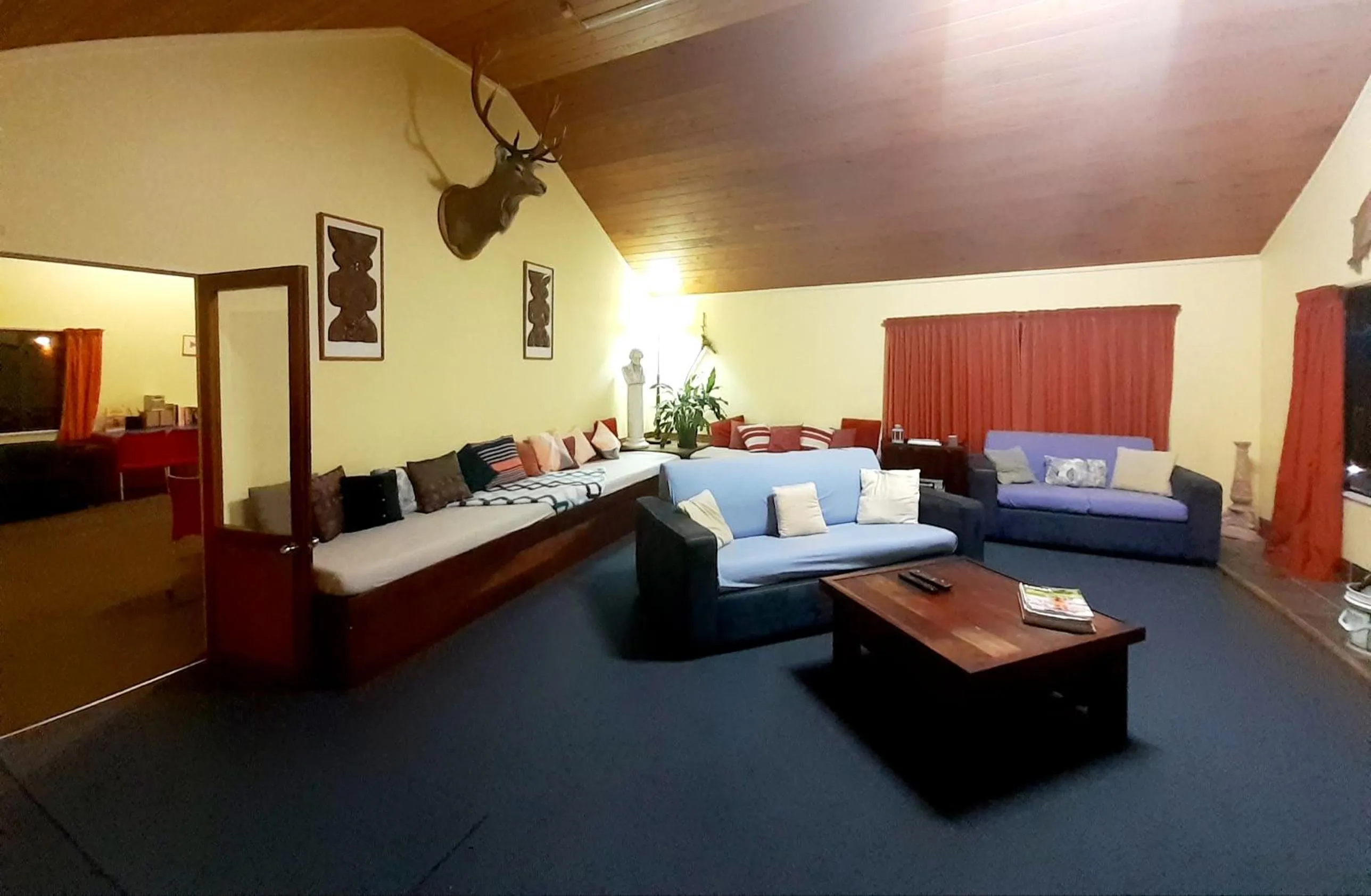 Living room, Bed in Tongariro River Retreat