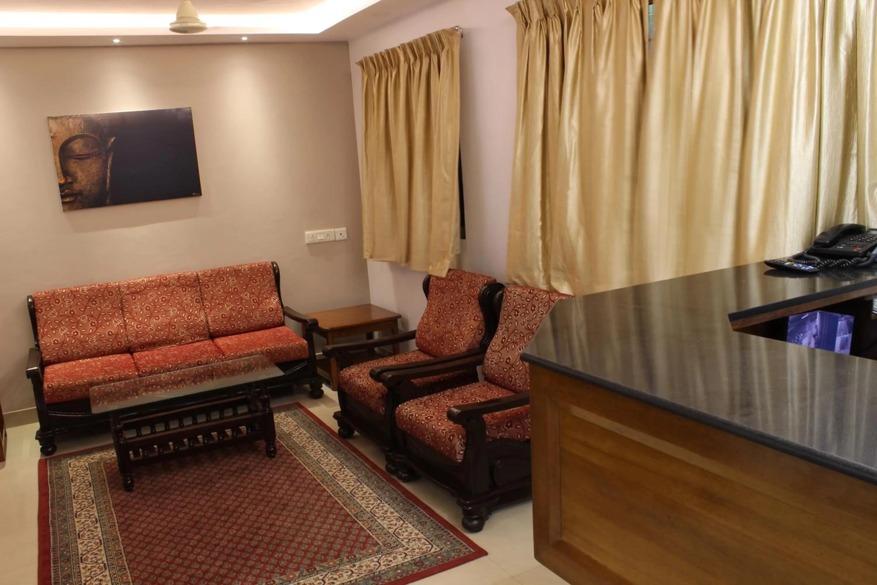 Seating area in Ria Residency
