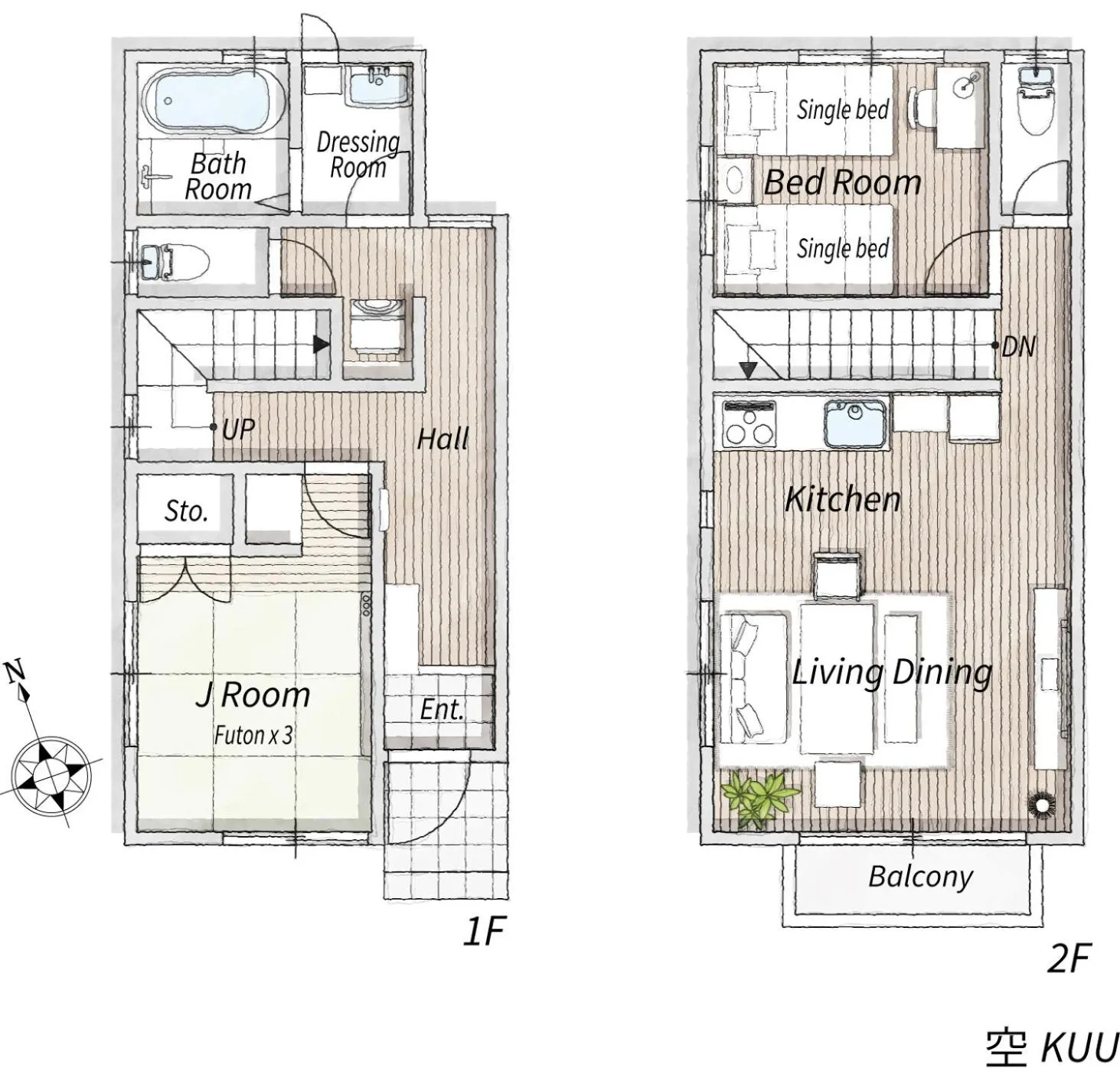 Floor plan in FUJI-AKATSUKI Kuu