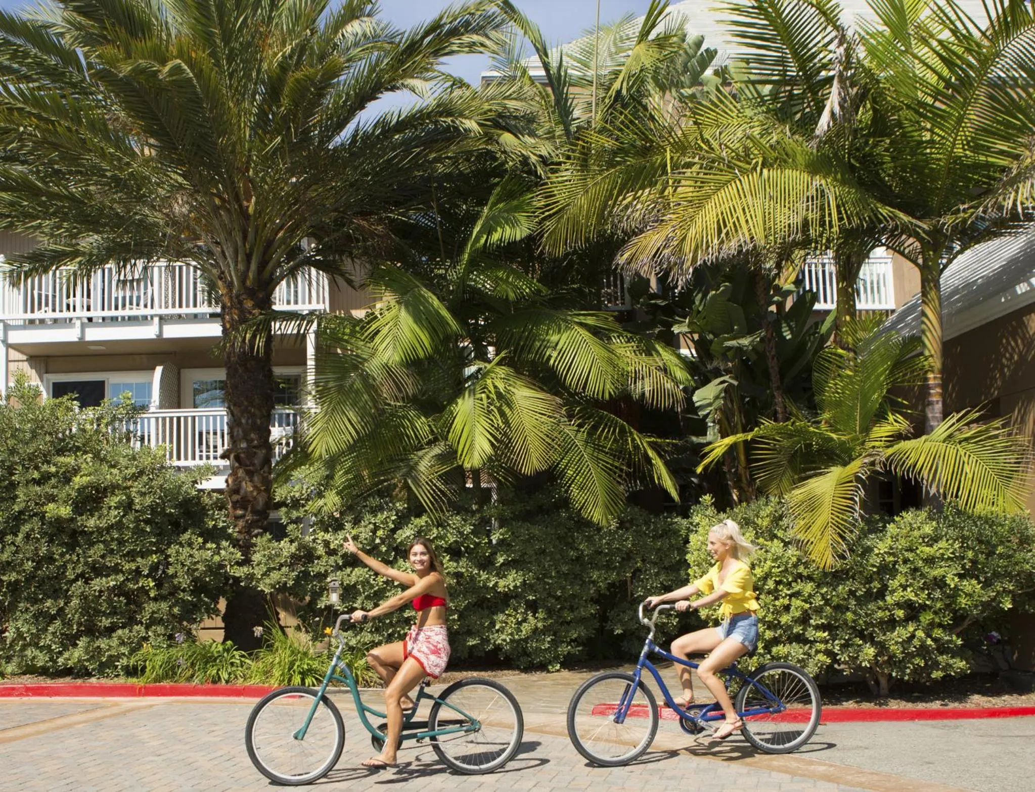 Cycling in The Portofino Hotel & Marina, a Noble House Hotel