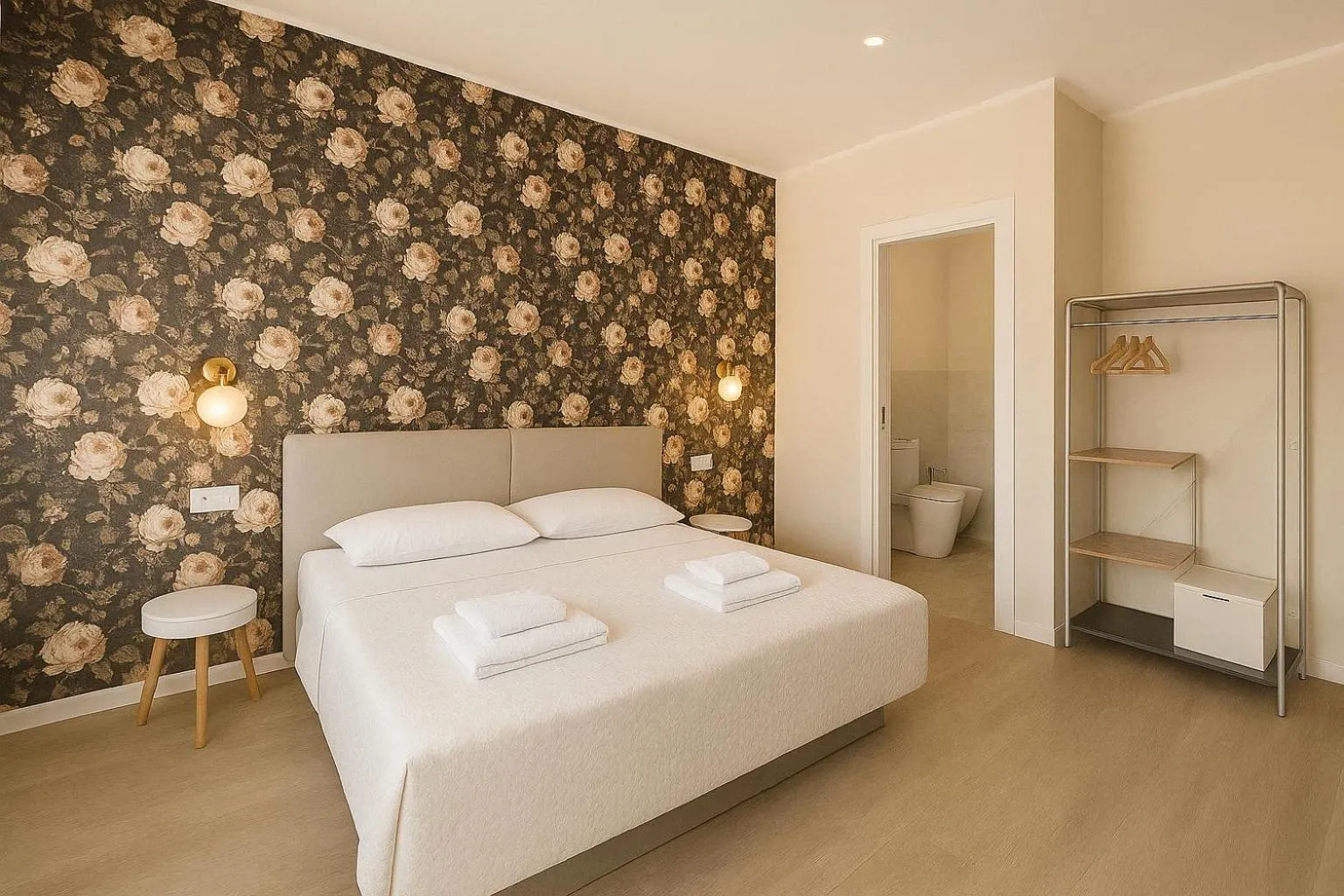 Bed in B&B Aurelia Garden Rooms