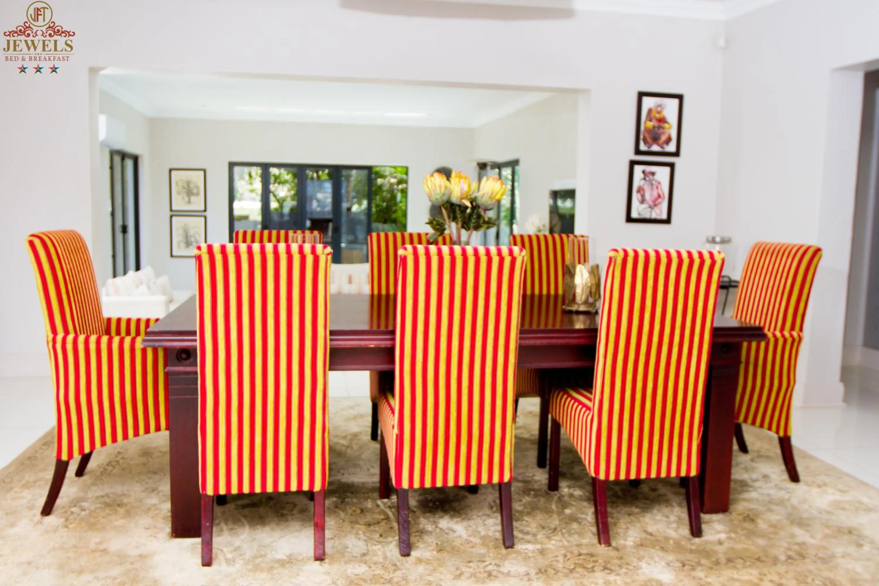 Seating area in JFT Jewels Guest House