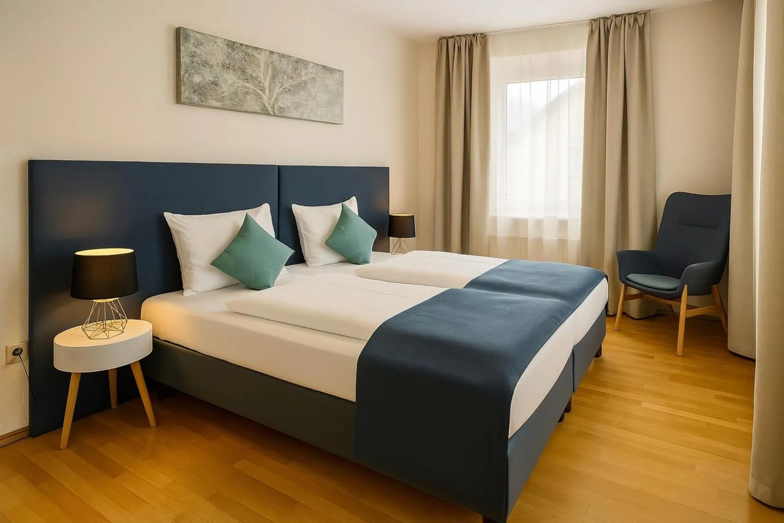 Bedroom, Bed in Hotel Schultheiss Hameln