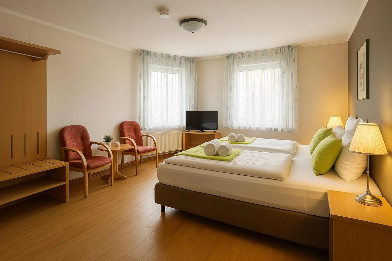 Bedroom, Bed in Hotel Schultheiss Hameln