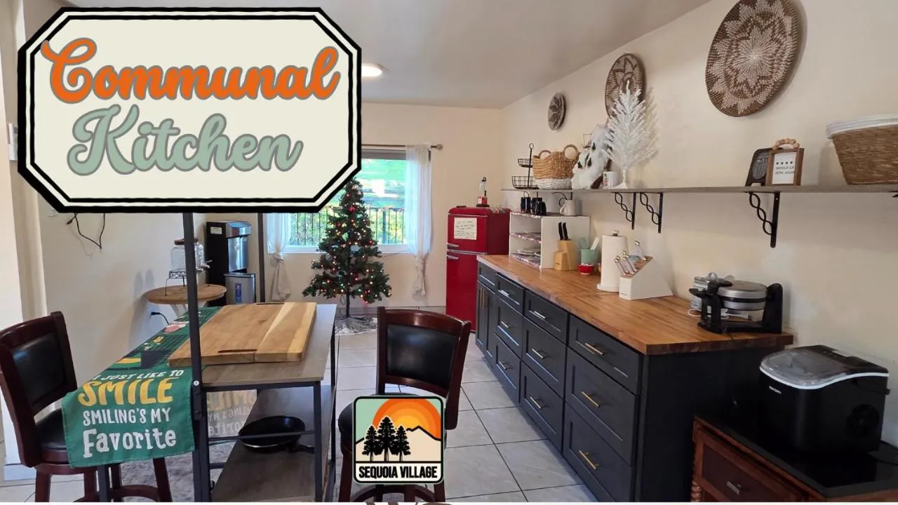 Communal kitchen in Sequoia Village