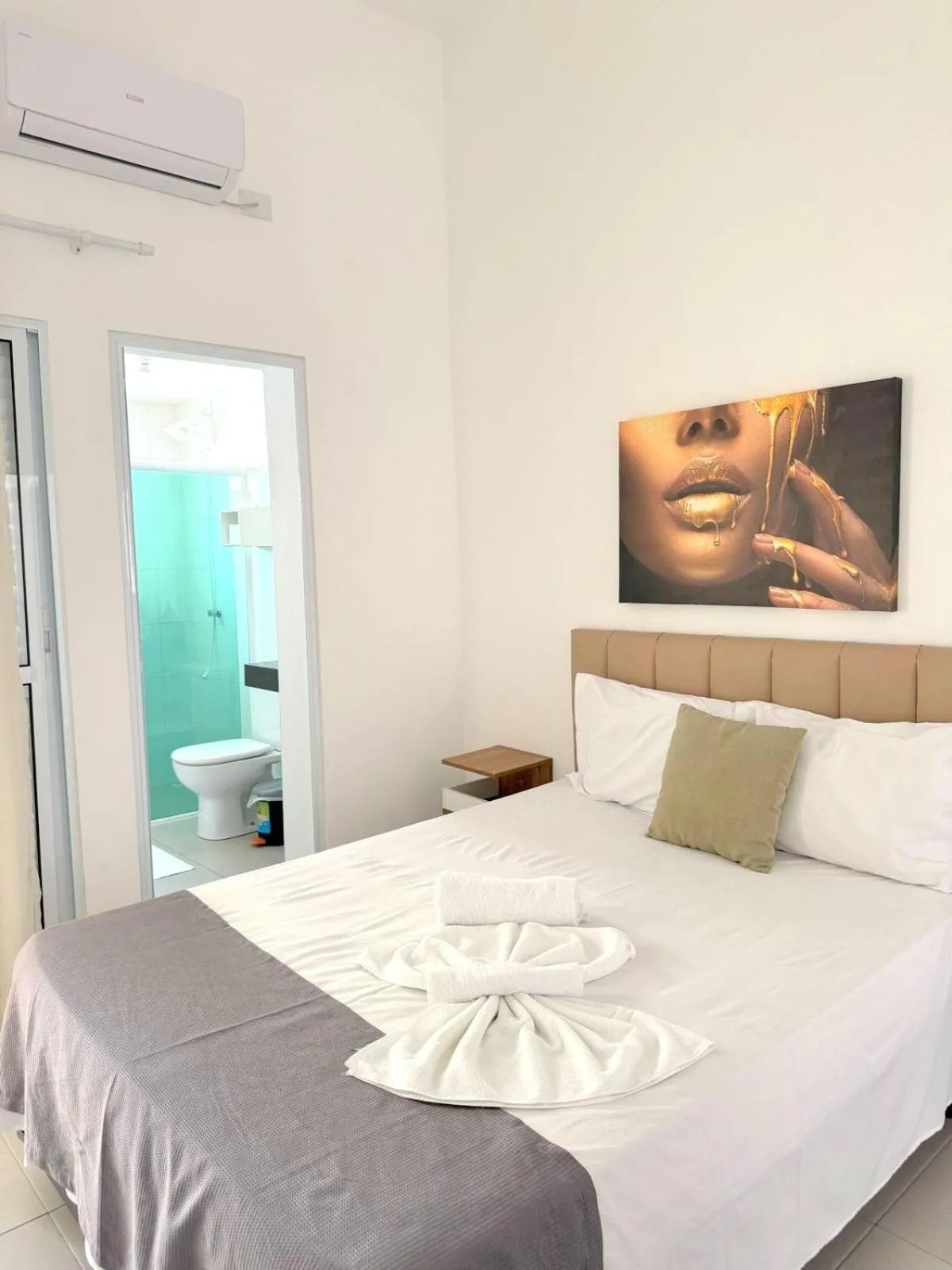 Bed in Pousada Village Cozumel