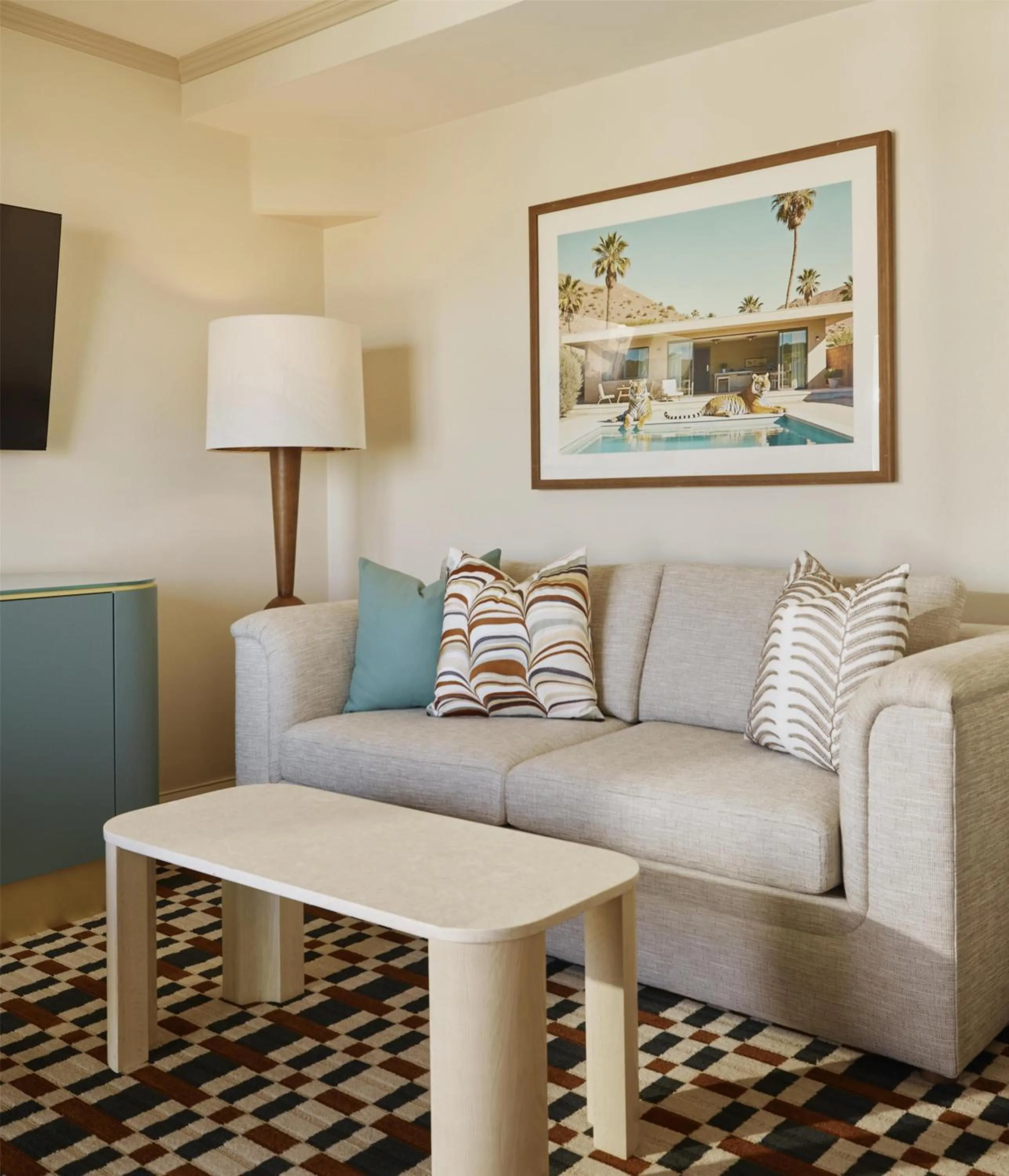 Living room in Hyatt Centric Delfina Santa Monica