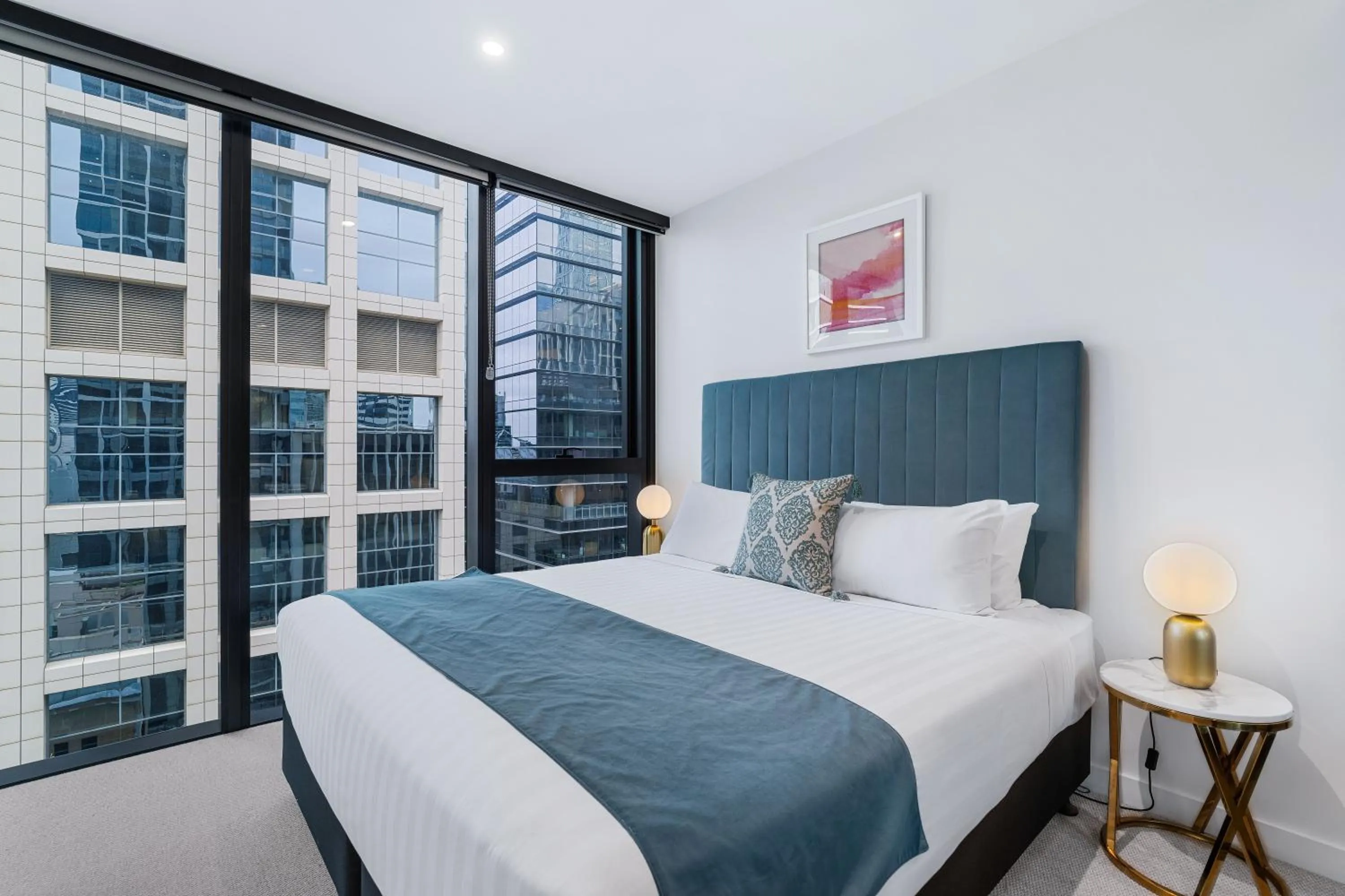 Bed in Collins House Apartments by CLLIX