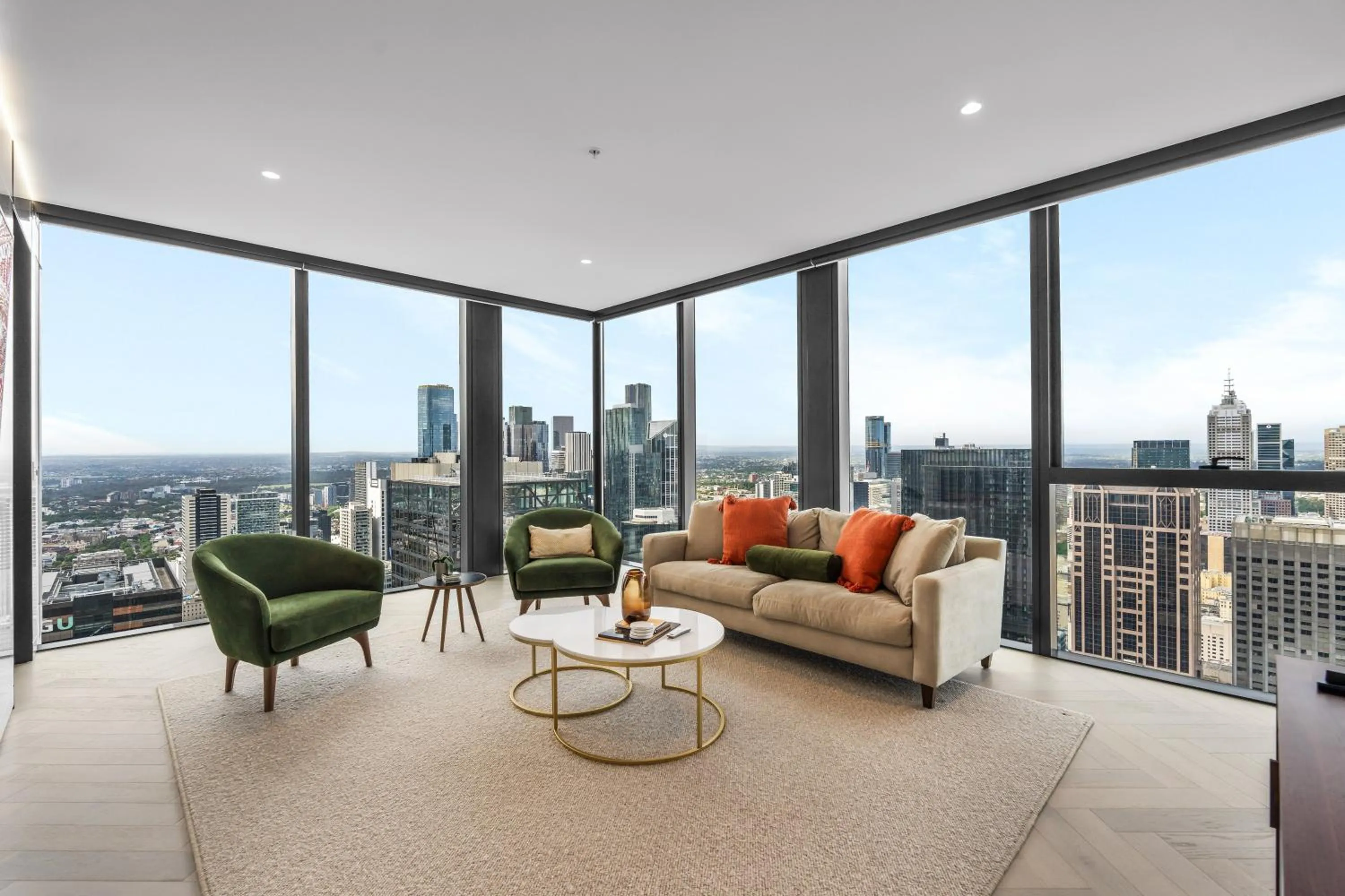 Living room in Collins House Apartments by CLLIX