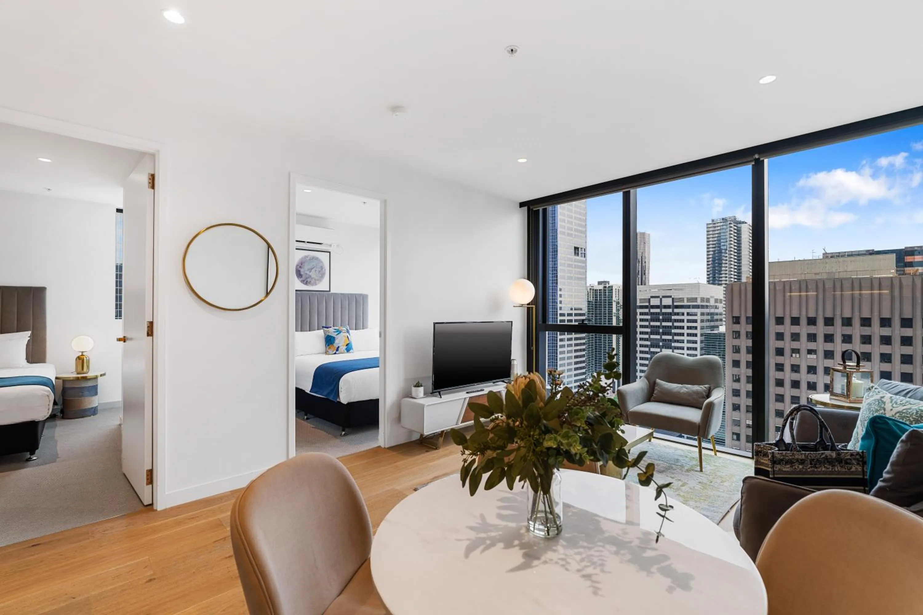 TV and multimedia in Collins House Apartments by CLLIX