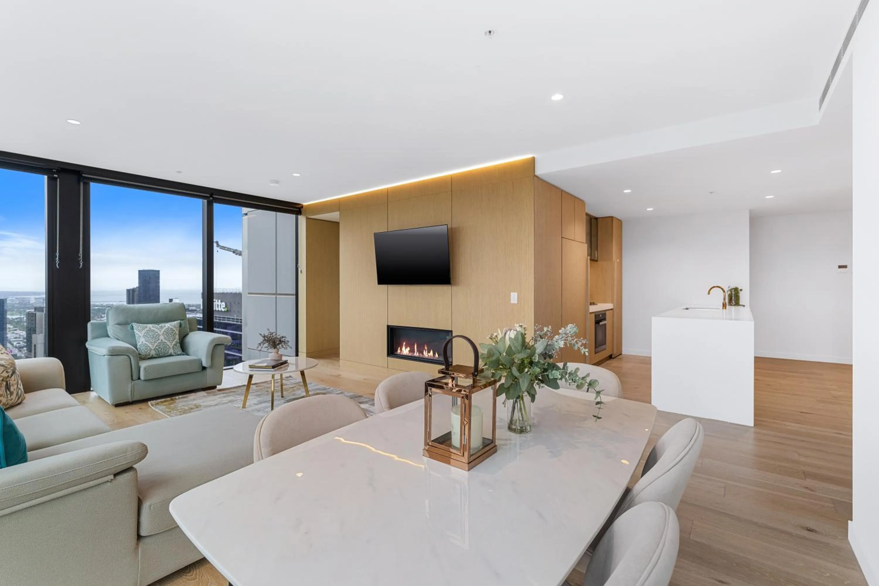 Living room in Collins House Apartments by CLLIX