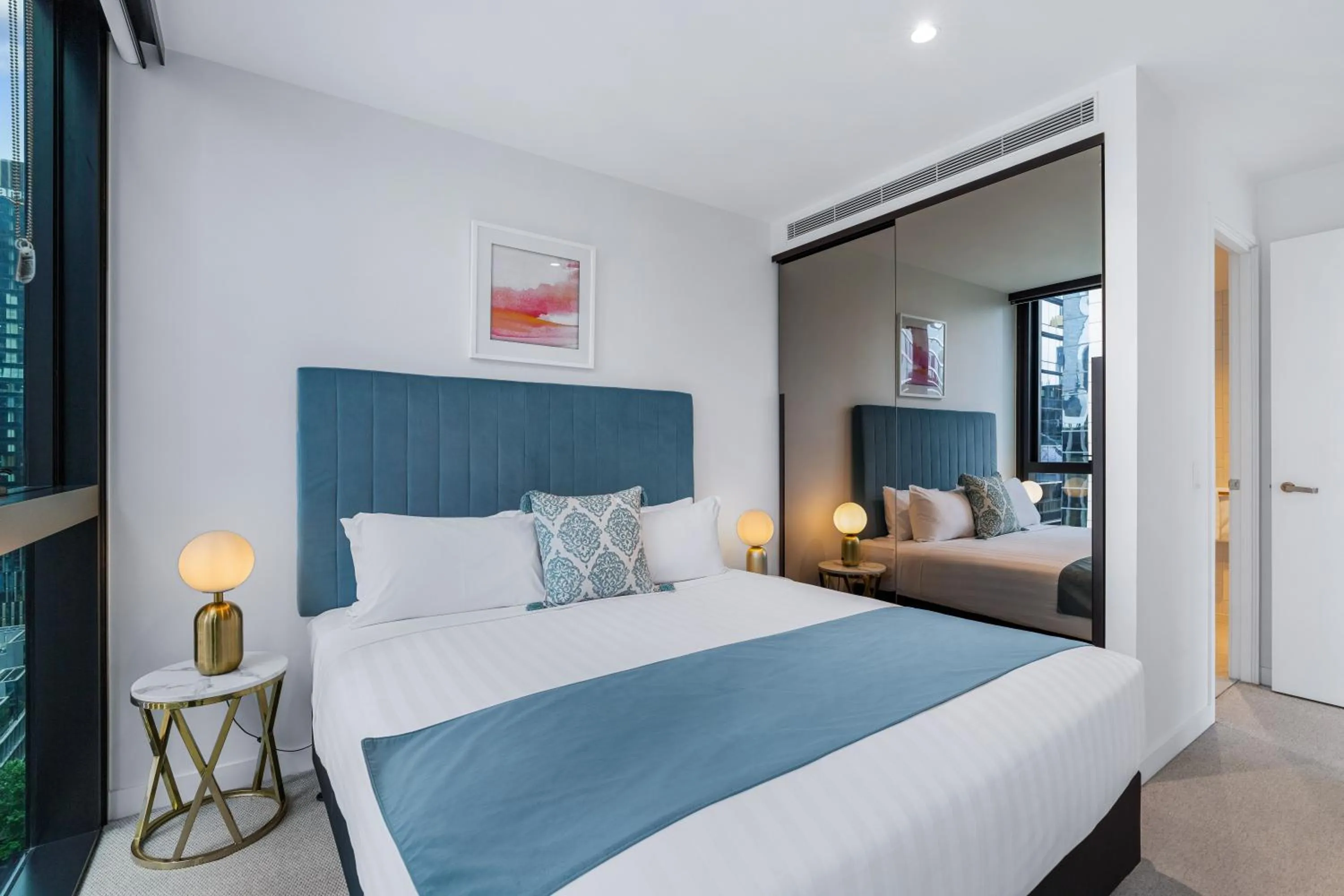 Bed in Collins House Apartments by CLLIX