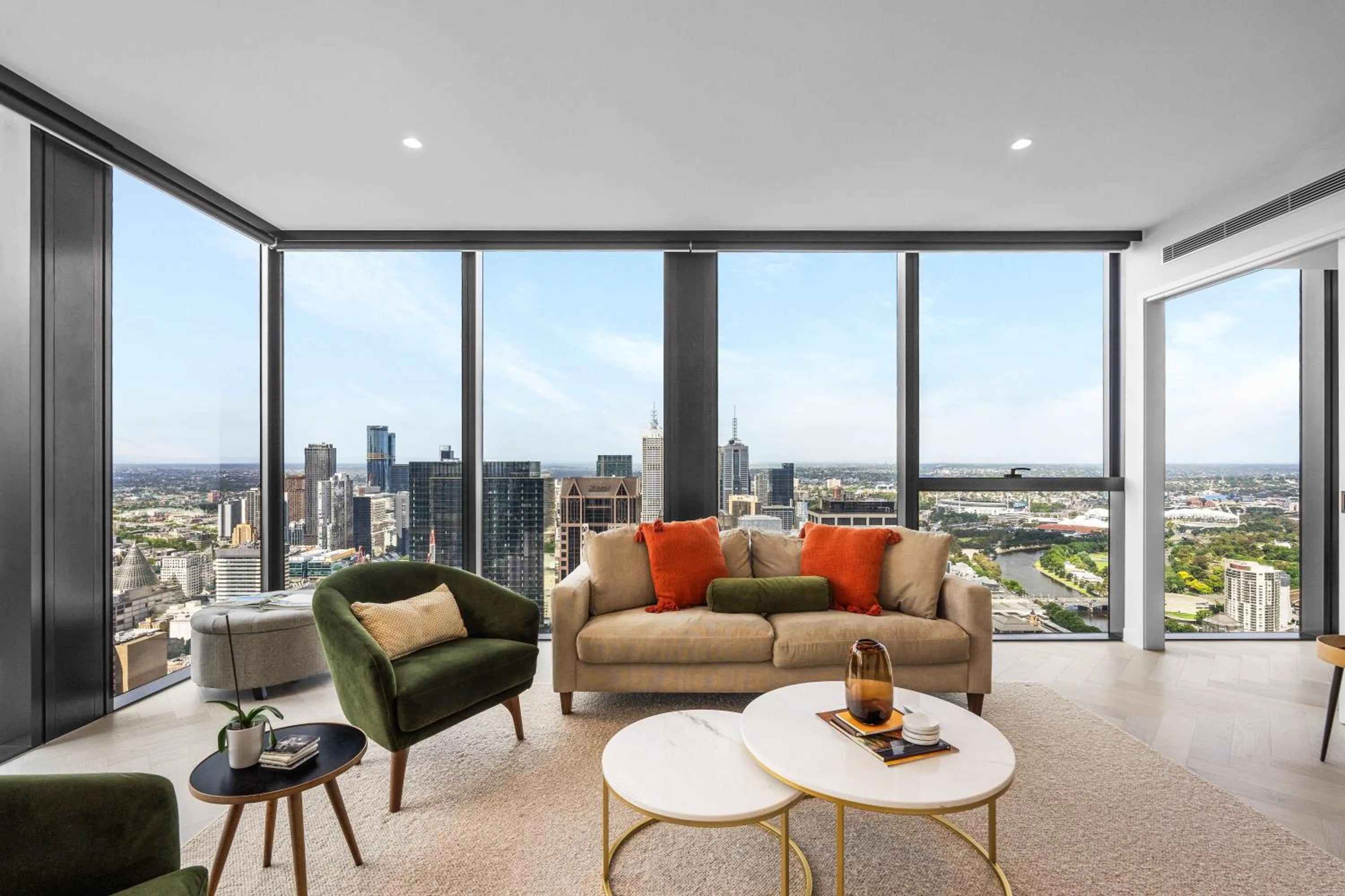 Living room in Collins House Apartments by CLLIX