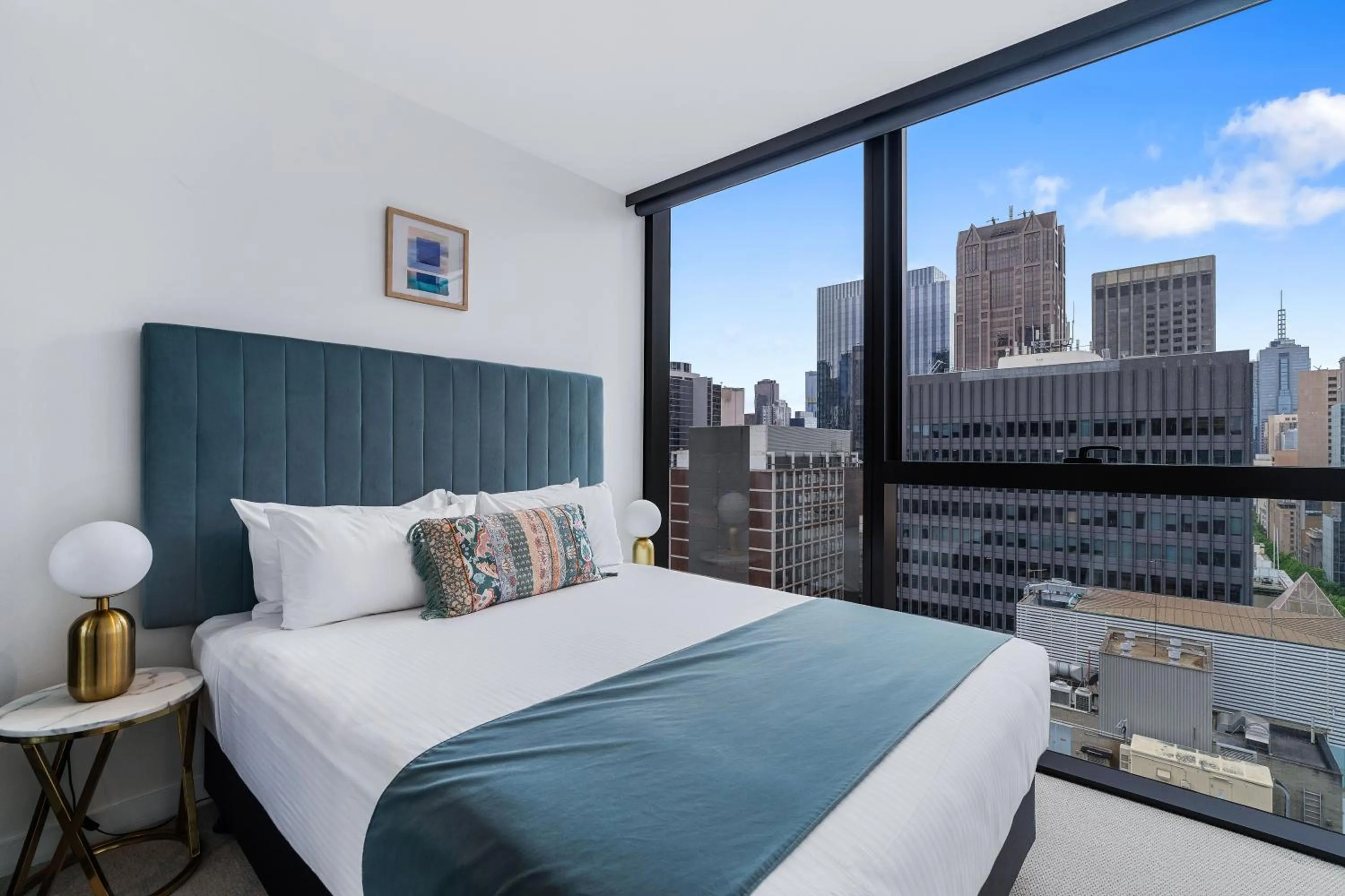 Bed in Collins House Apartments by CLLIX